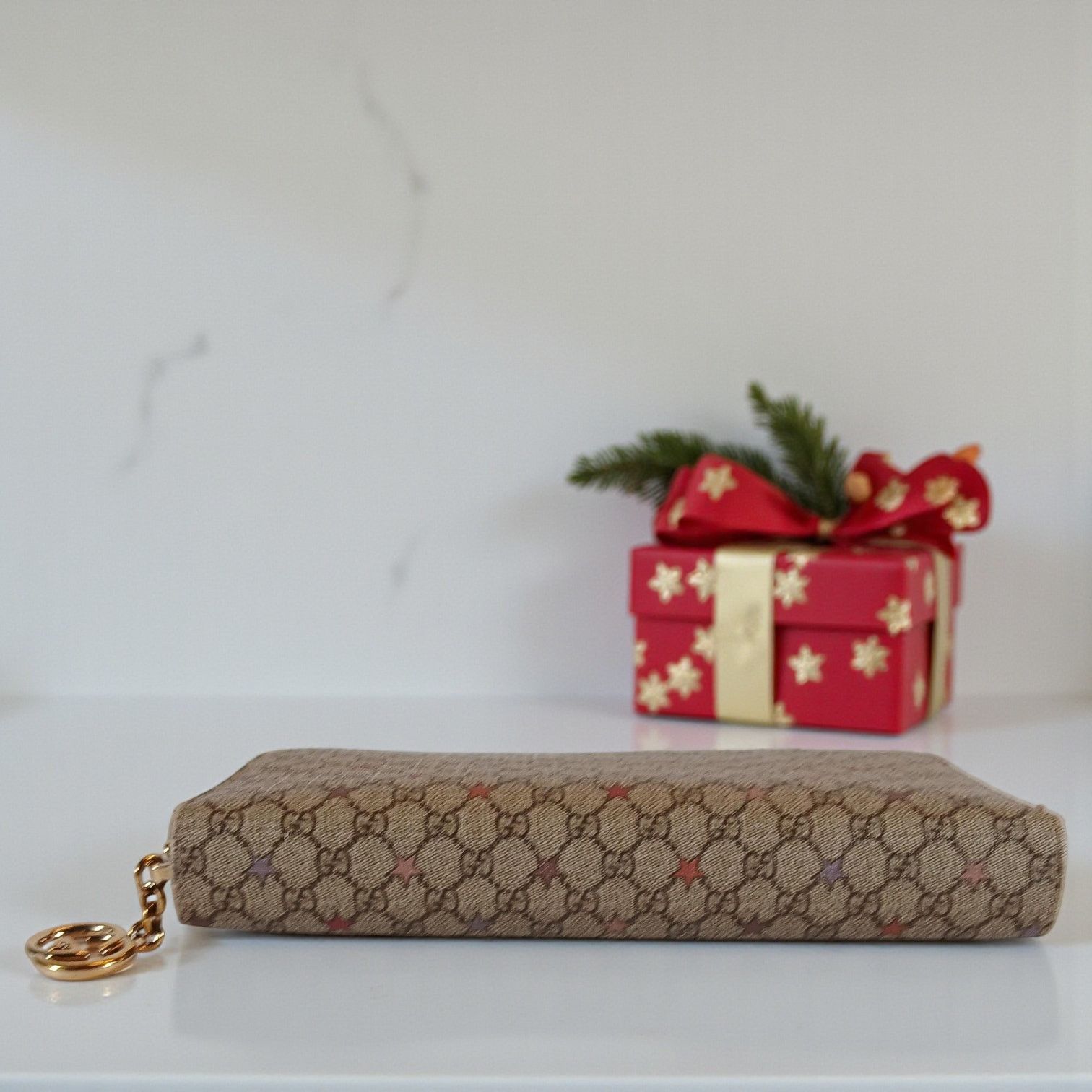 Gucci Gucci Micro GG Star Supreme Coated Canvas Zip Around Wallet Size ONE SIZE - 8 Thumbnail