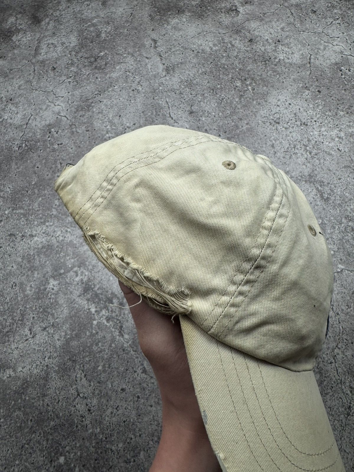 Polo Ralph Lauren 💣Vintage Thrashed Y2K Polo Ralph Lauren Distressed Cap Hat Size ONE SIZE - 6 Thumbnail