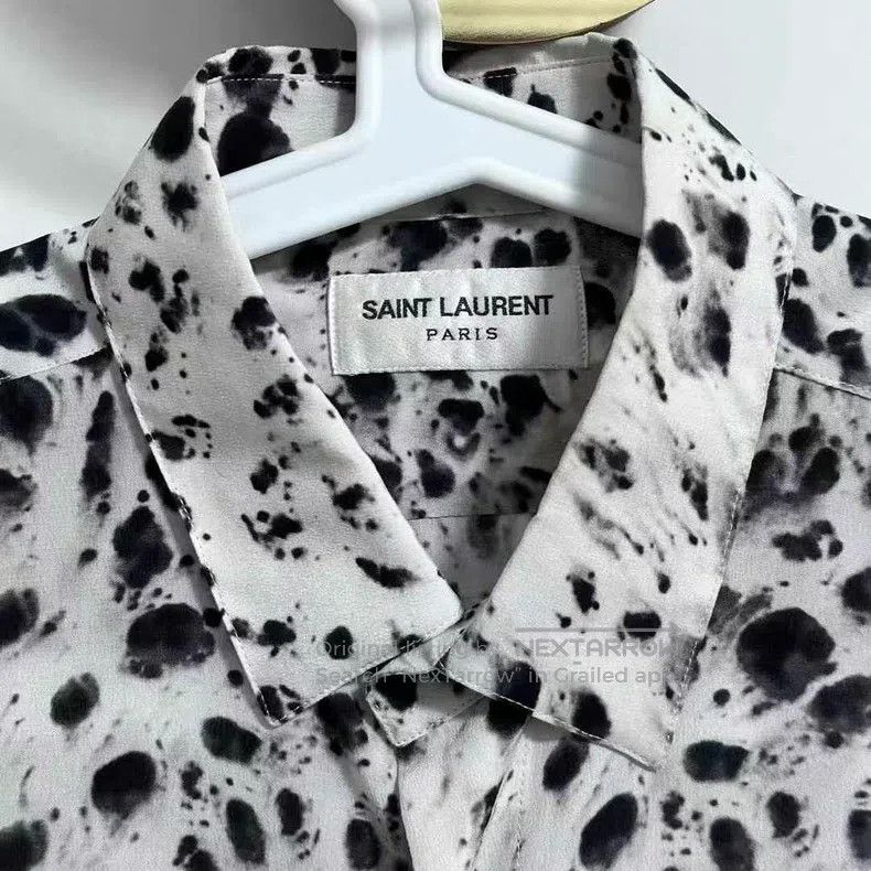 Saint Laurent Paris Saint Laurent Paris Splashed Silk Shirt Size XS / US 0-2 / IT 36-38 - 3 Thumbnail