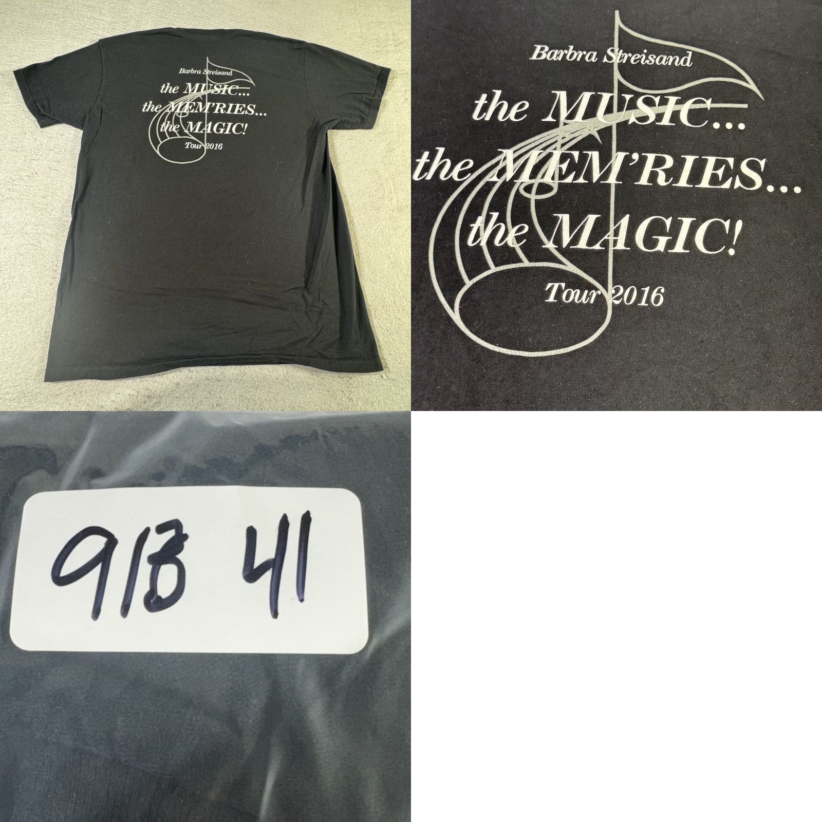 Vintage VINTAGE Barbra Streisand Shirt Mens Large Black The Music Memories Magic Tour 2016 Tee Size US L / EU 52-54 / 3 - 9 Thumbnail