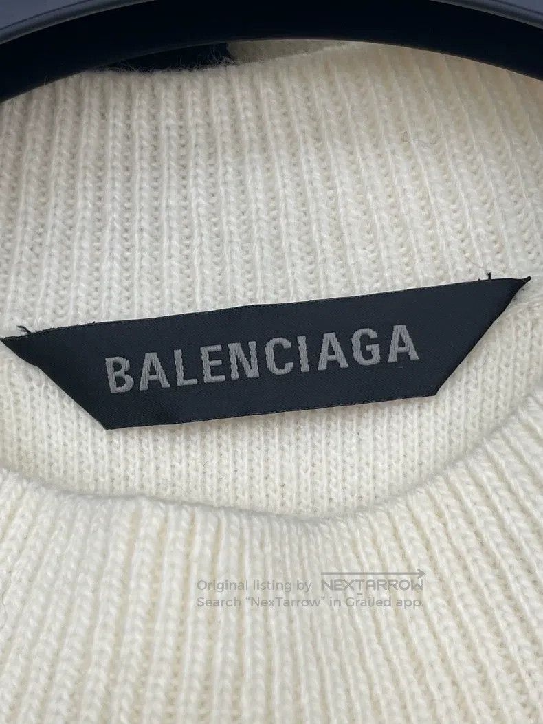 Balenciaga Balenciaga 3B White Sweater Size US XS / EU 42 / 0 - 7 Thumbnail