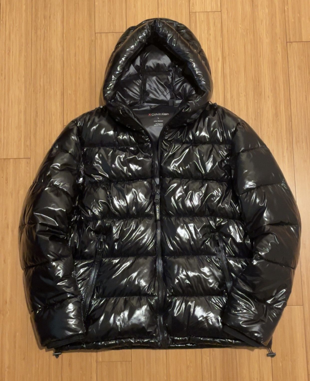 Calvin Klein Calvin Klein Men's High Shine Hooded Puffer Jacket Size L Size US L / EU 52-54 / 3 - 1 Thumbnail