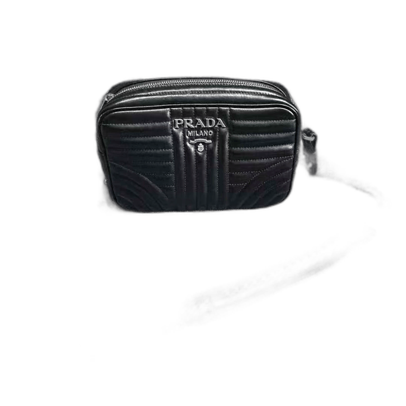 Prada Prada Classic Black Silver Camera Shoulder Bag Size ONE SIZE - 1 Thumbnail