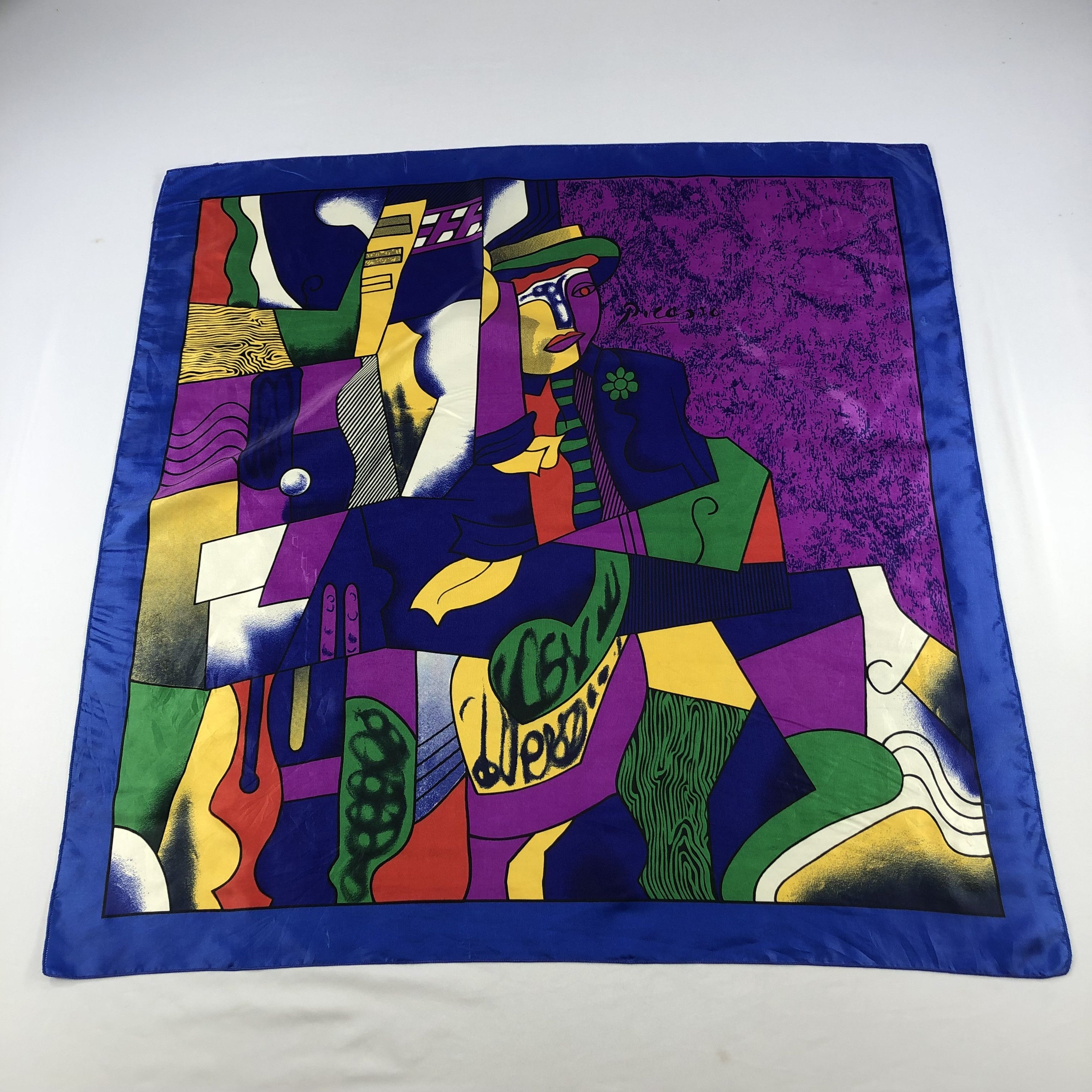 Vintage Picasso Painting Art Scarf M349 Size ONE SIZE - 2 Thumbnail