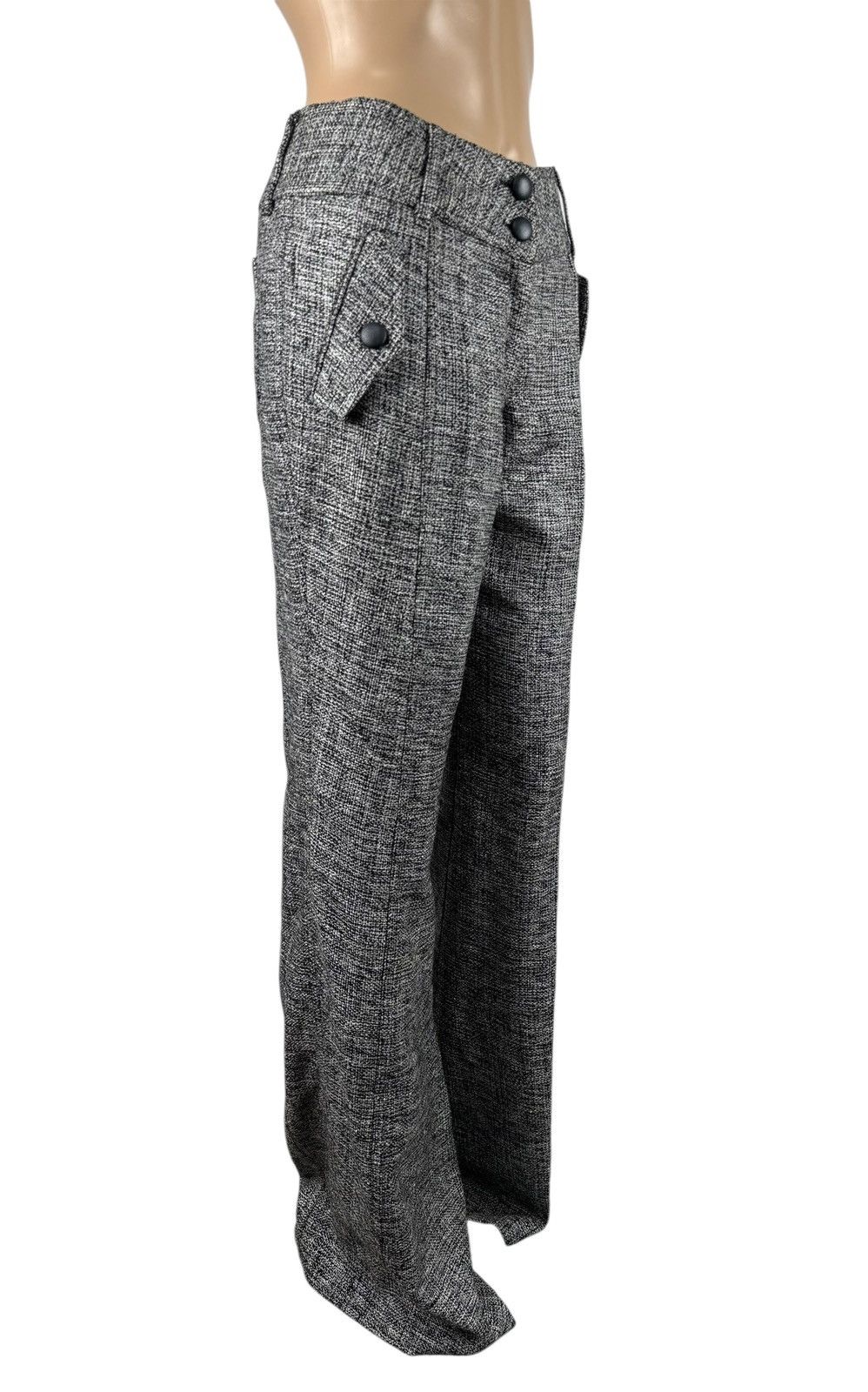 Other Tarun Tahiliani Cotton Gray Pants Bootcut Knit size M Size 28" / US 6 / IT 42 - 3 Thumbnail