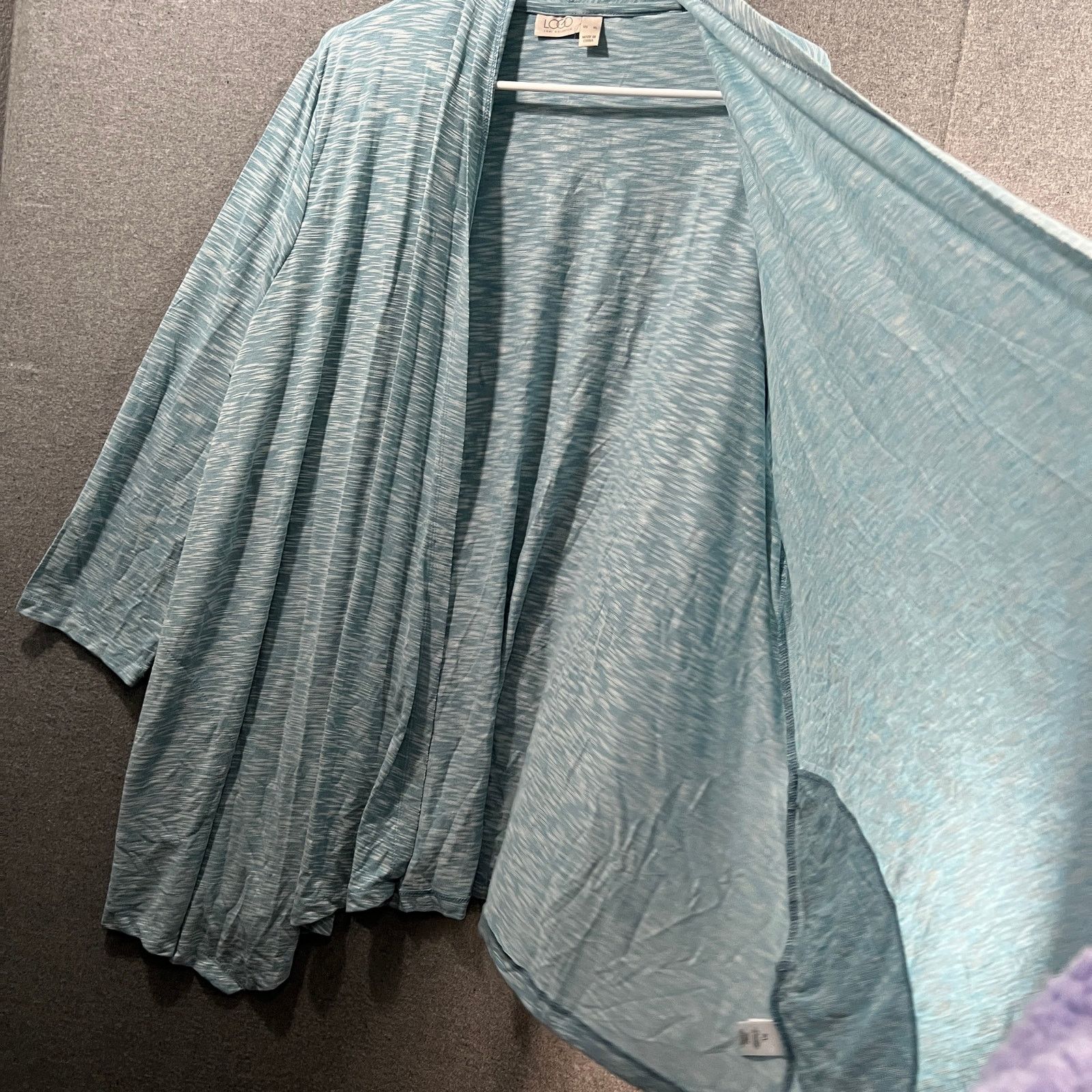 Other LOGO by Lori Goldstein Slub Knit Open Front Cardigan Size XL / US 12-14 / IT 48-50 - 9 Thumbnail