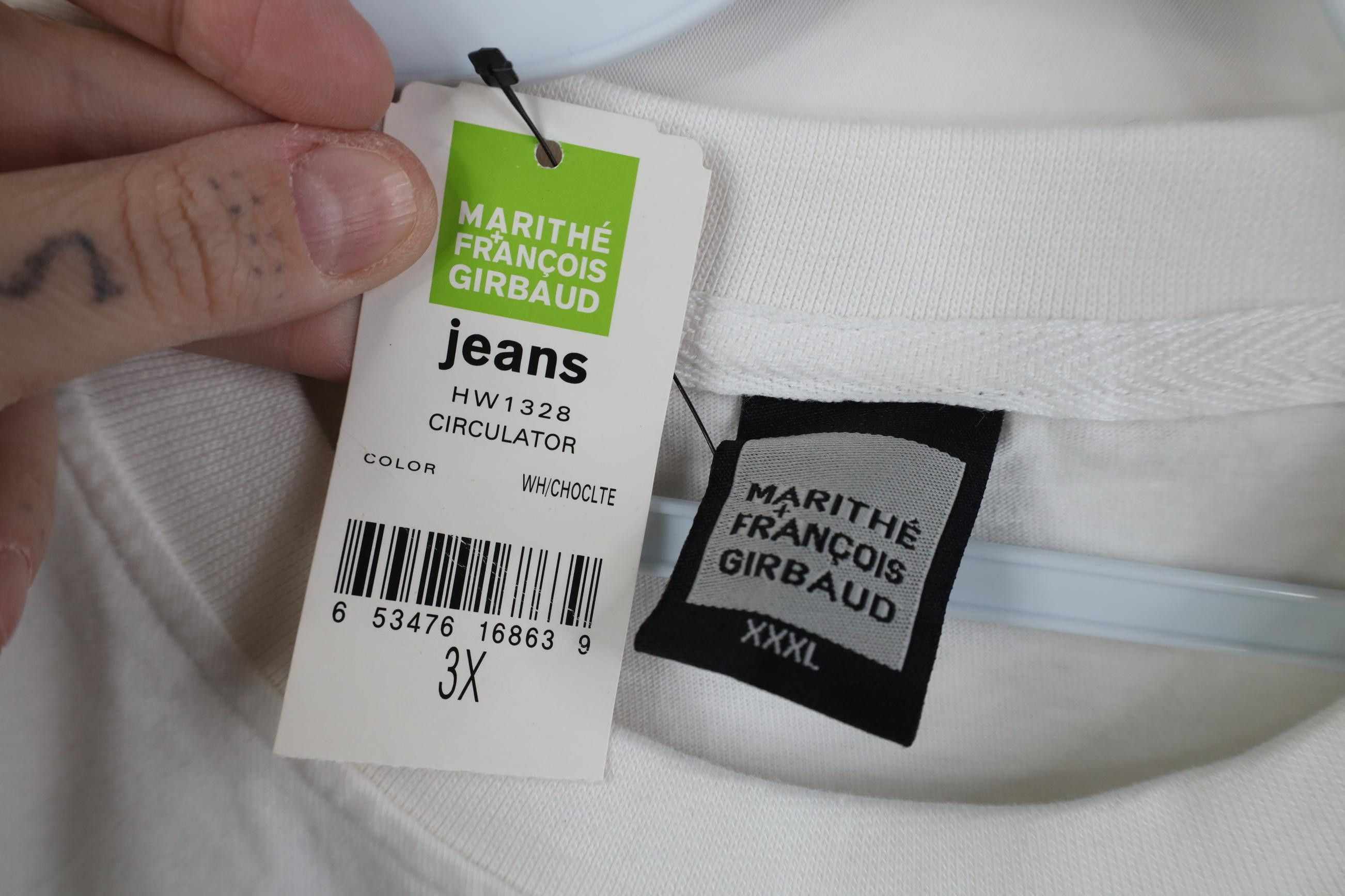 Marithe + Francois Girbaud Deadstock Vintage 90s Marithe Francois Girbaud T-Shirt White Size US XXL / EU 58 / 5 - 6 Thumbnail