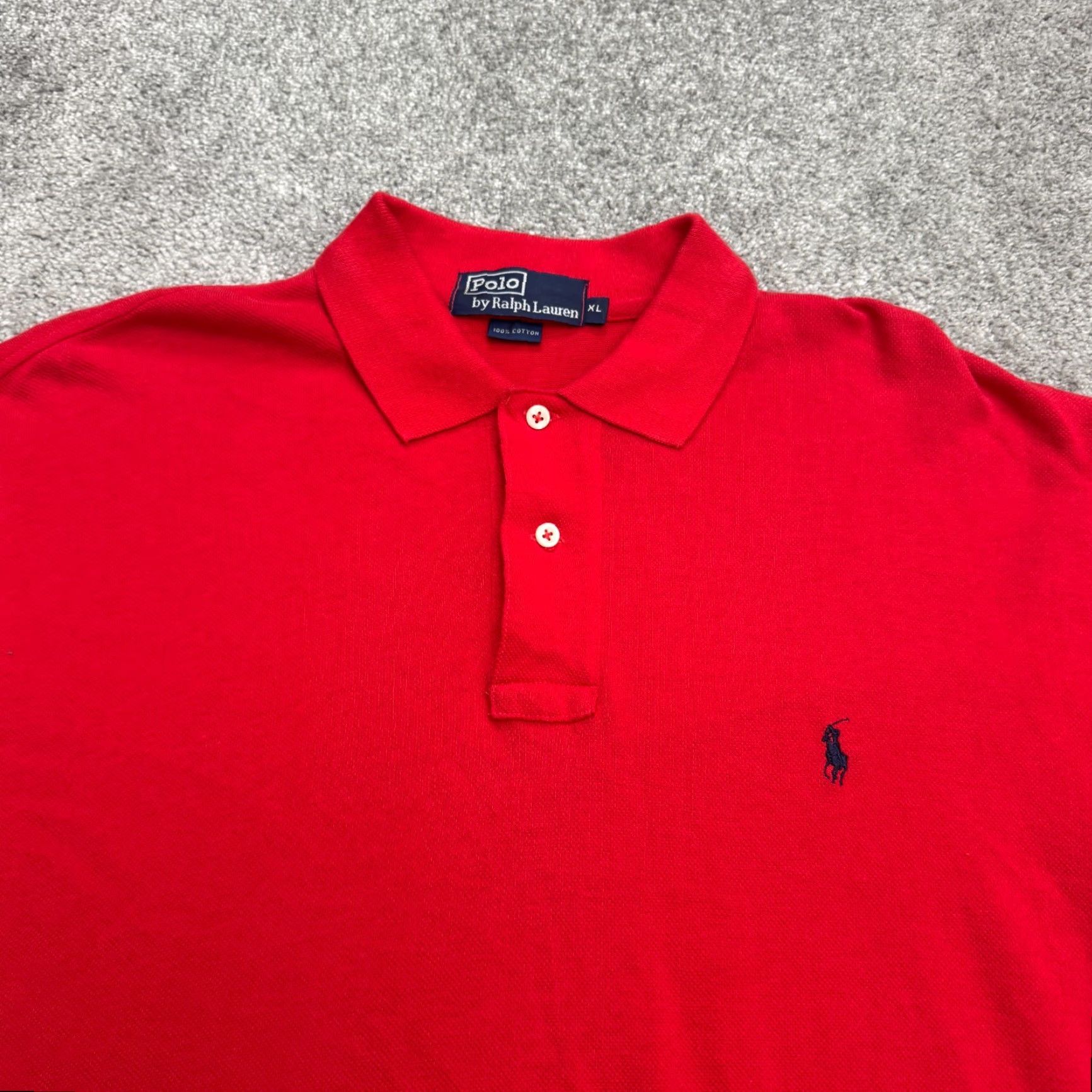 Polo Ralph Lauren VINTAGE Polo Ralph Lauren Polo Shirt Mens XL Red 100% Cotton Short Sleeve Classic, Preppy, Golf, 90s Style Mens XL Red Polo Shirt Size US XL / EU 56 / 4 - 3 Thumbnail