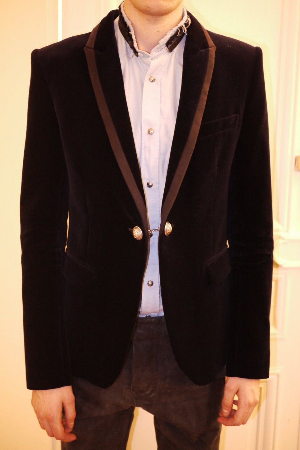 Balmain Balmain FW12 Velvet Blazer Size 36S - 23 Thumbnail