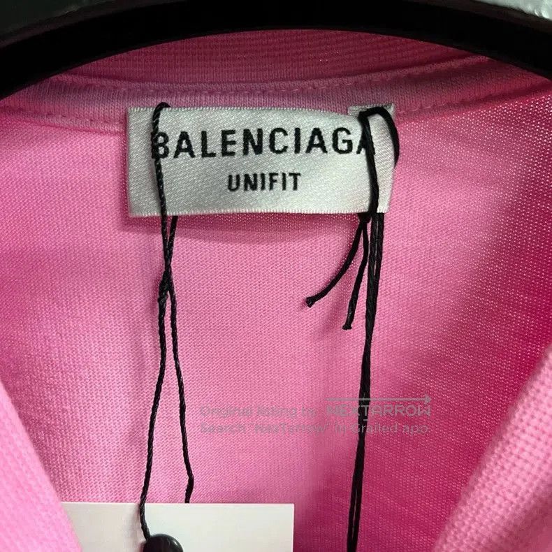 Balenciaga Pink Balenciaga Bebe Logo Short Sleeve T. Size US S / EU 44-46 / 1 - 2 Thumbnail