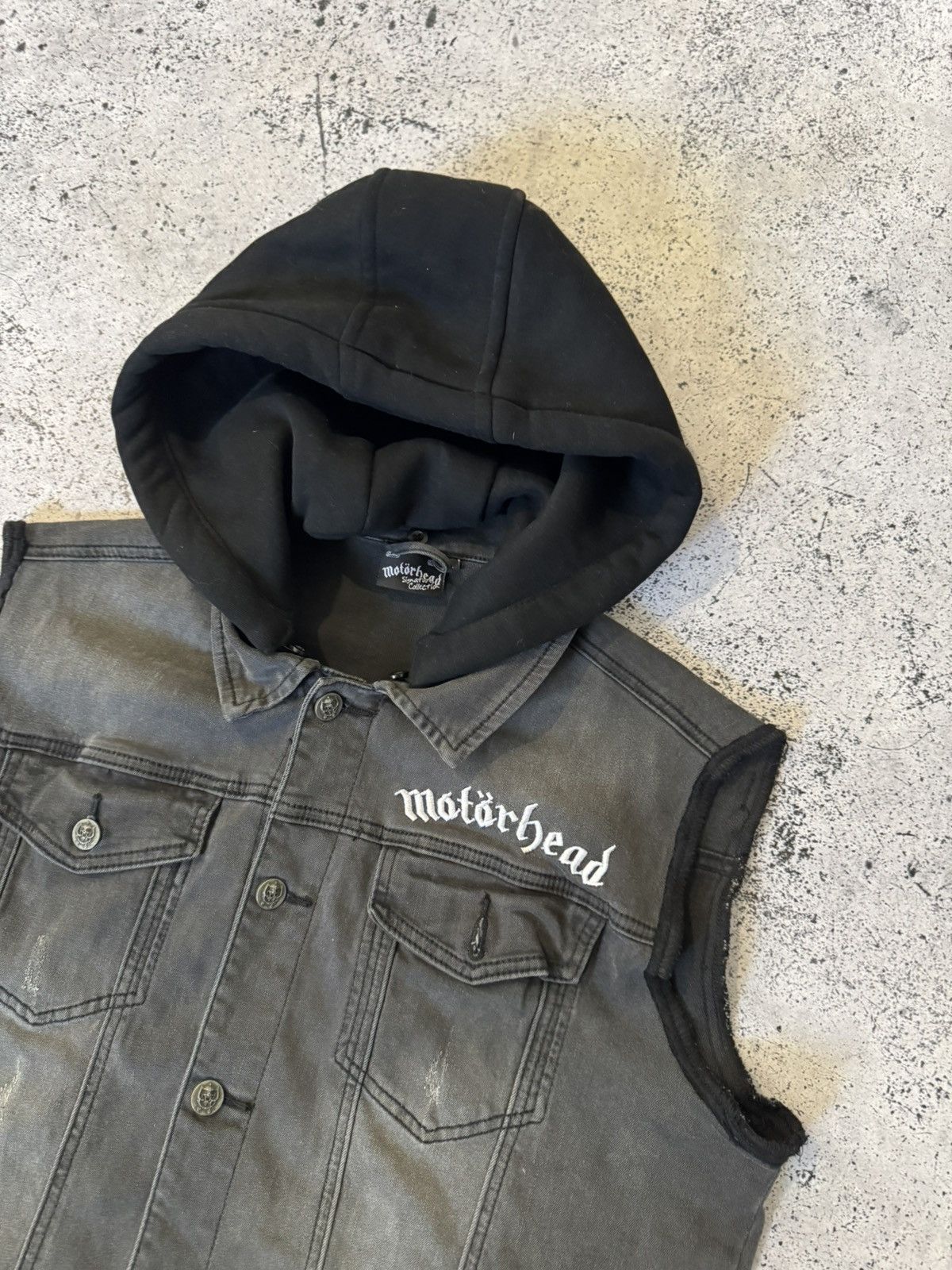 Hurley Motorhead Mens' Black Denim Cut-Off Jacket Size US L / EU 52-54 / 3 - 10 Thumbnail