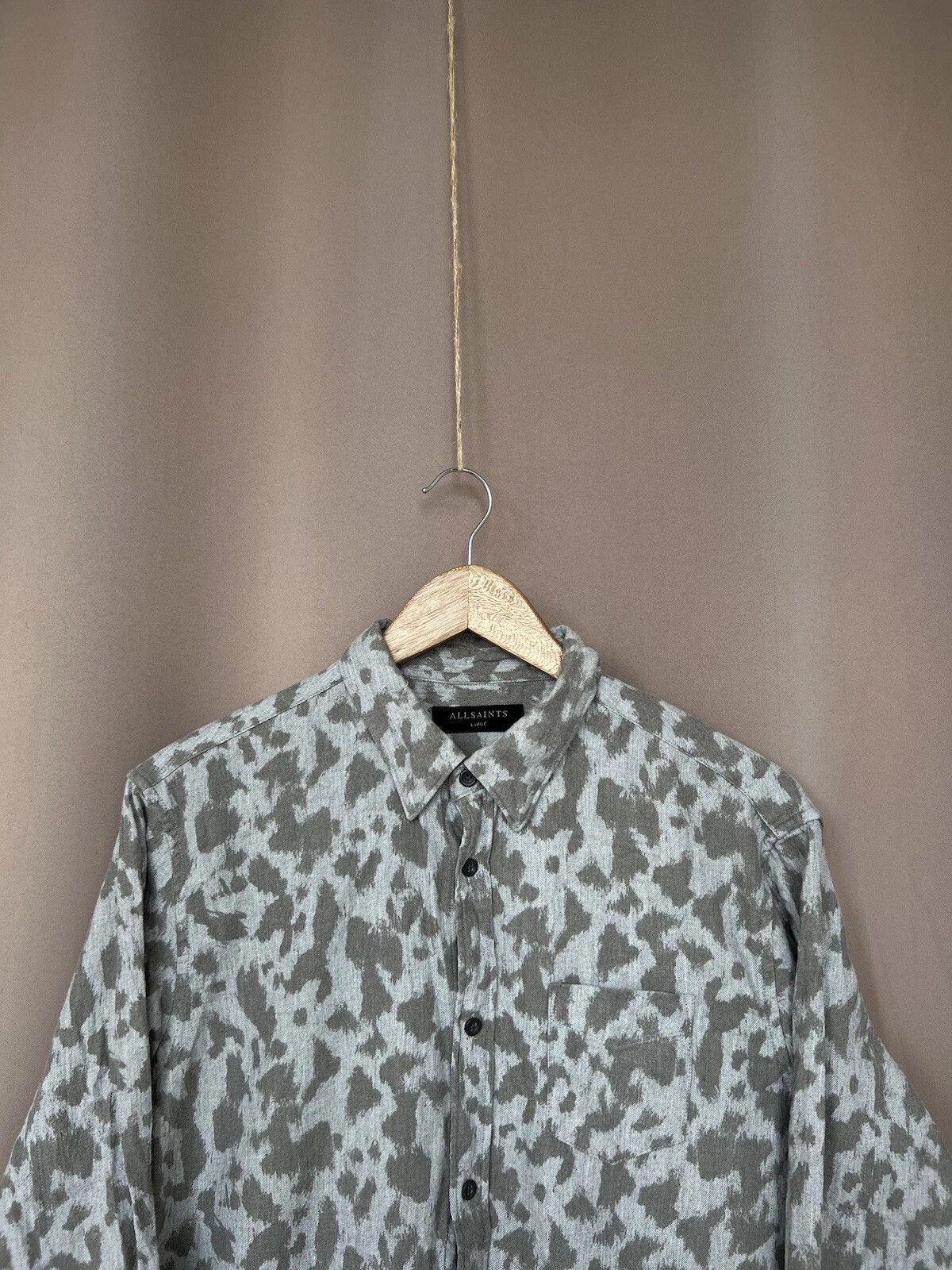 Allsaints AllSaints Montaud LS Cotton Button Shirt Mens Size L Size US L / EU 52-54 / 3 - 2 Thumbnail