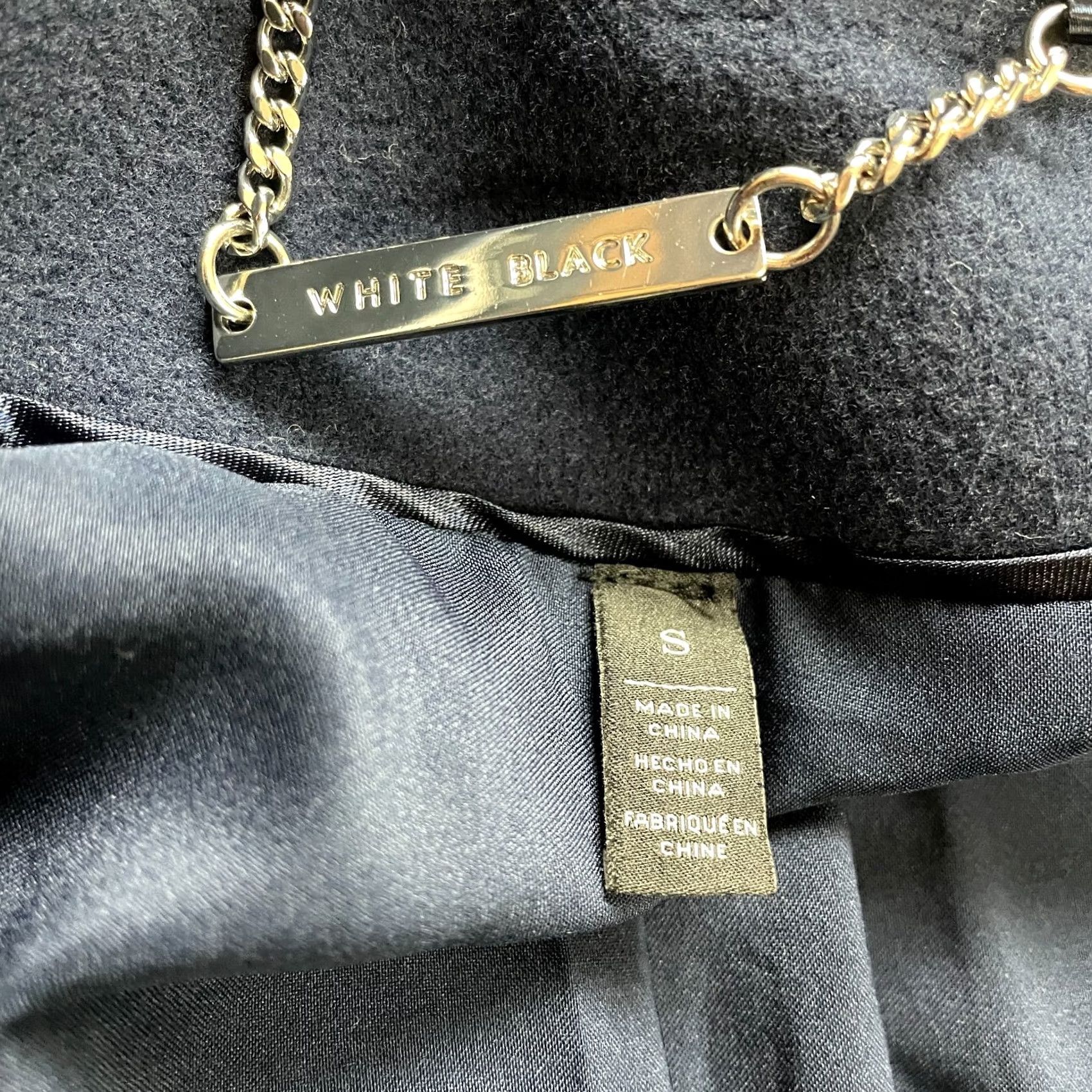 White House Black Market VINTAGE White House Black Market Blazer Jacket Womens Small Navy Blue Double Breasted Size S / US 4 / IT 40 - 6 Thumbnail