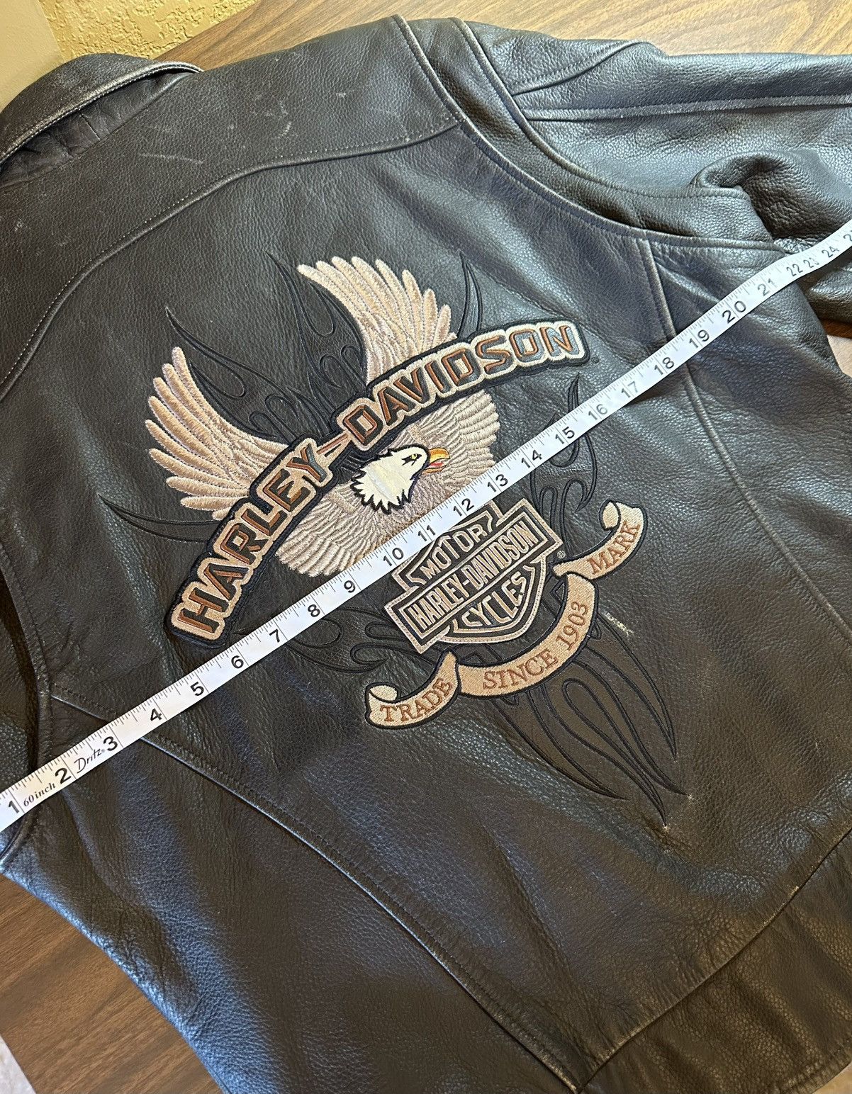 Harley Davidson GRAIL Vintage Harley Davidson Eagle Leather Jacket Large Size US L / EU 52-54 / 3 - 14 Thumbnail