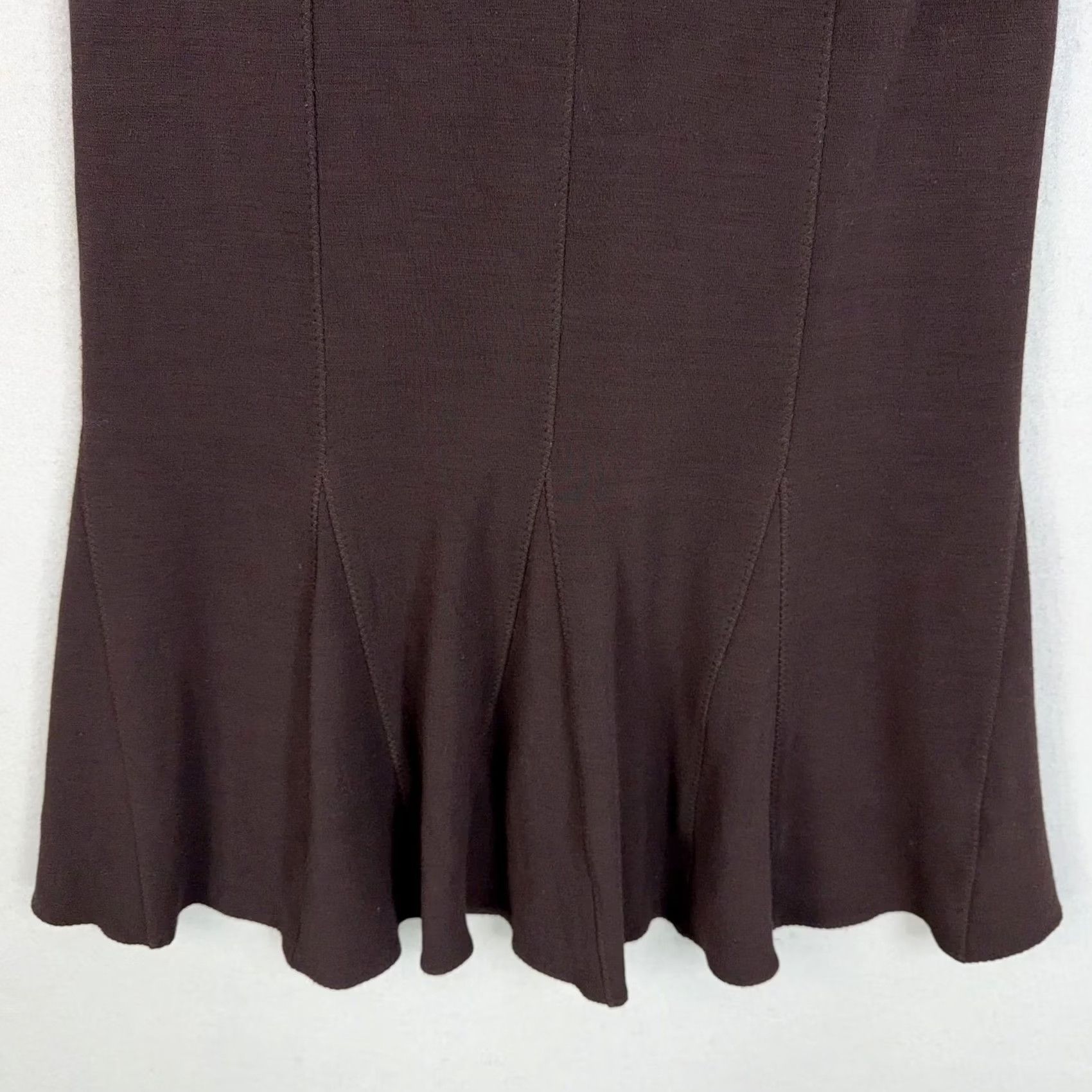 Eileen Fisher Eileen Fisher Skirt Womens Small Brown Knit Trumpet Flare Maxi Minimal USA Size 28" / US 6 / IT 42 - 3 Thumbnail