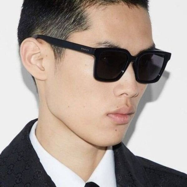 Gucci New Gucci GG1582SK 004 Sunglasses - Black Frame, Brown Size ONE SIZE - 3 Thumbnail
