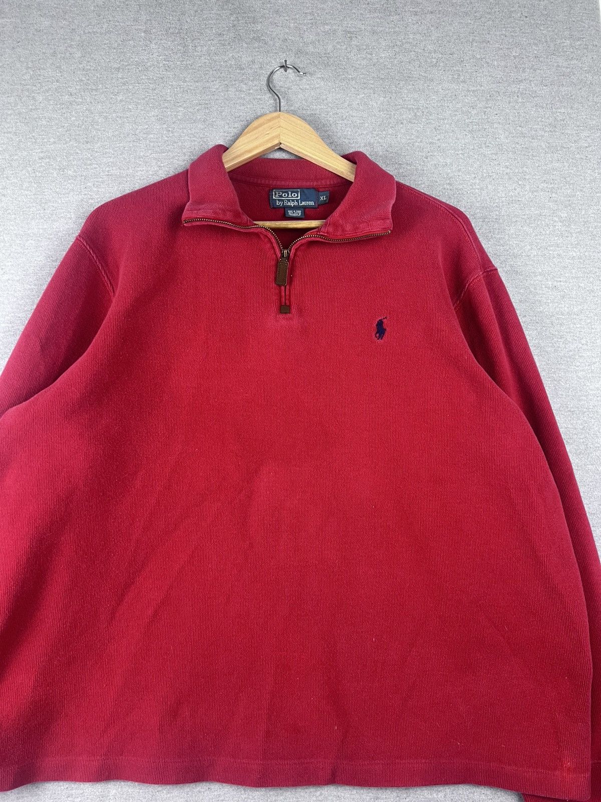Polo Ralph Lauren × Vintage Polo Ralph Lauren Sweater Men XL Red Black Pony Sweatshirt Size US XL / EU 56 / 4 - 2 Thumbnail
