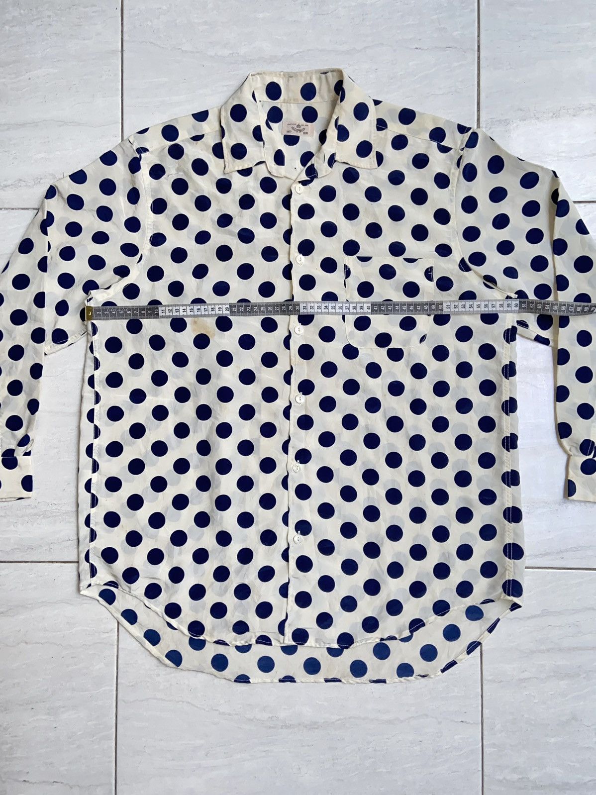 45rpm 45RPM White Shirt Polkadot Patterned Size US L / EU 52-54 / 3 - 3 Thumbnail