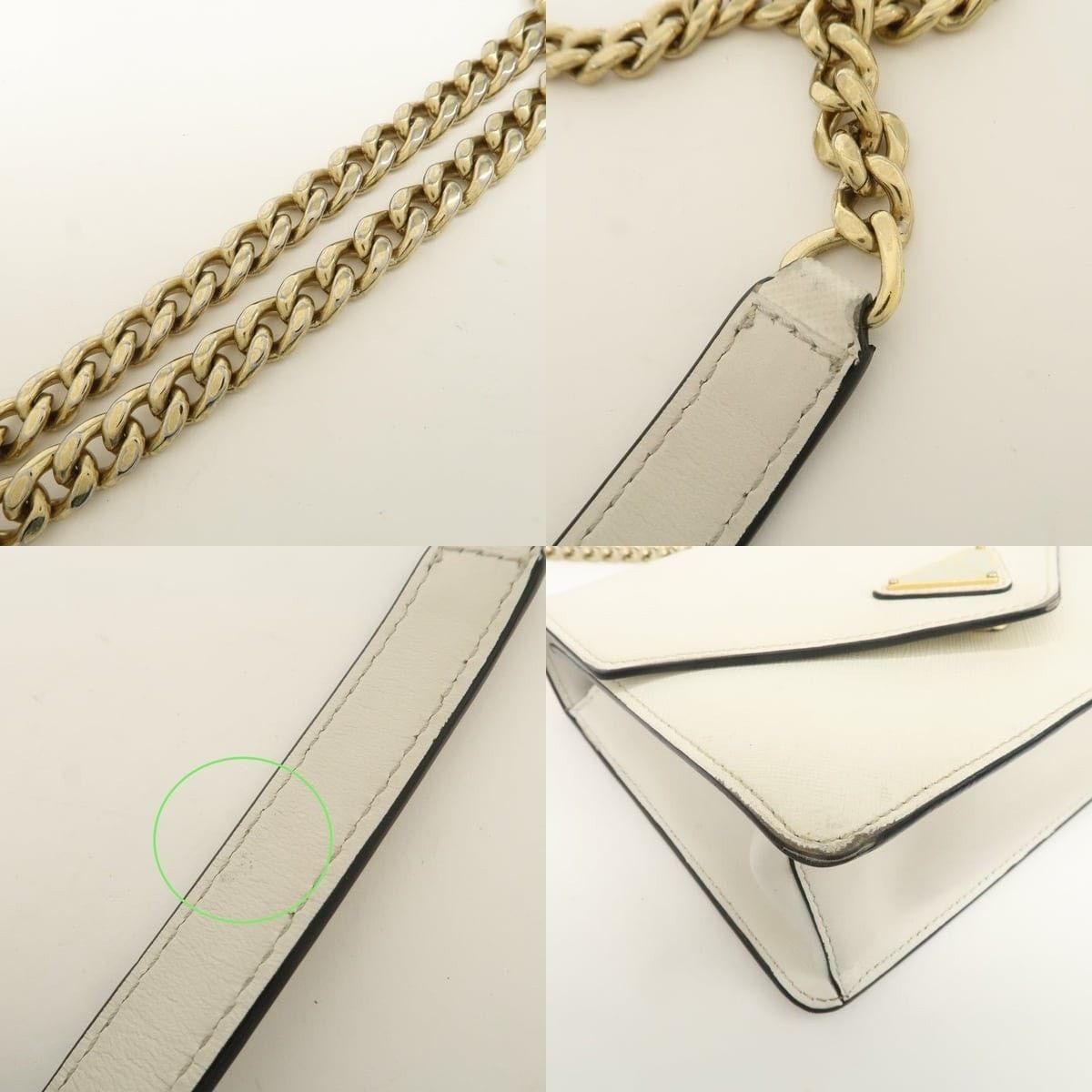 Prada Prada Saffiano Flap Bag White Size ONE SIZE - 4 Thumbnail