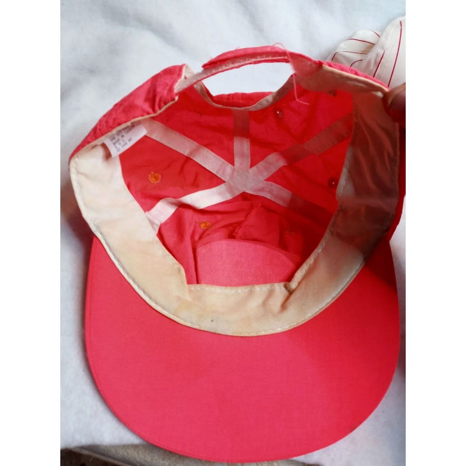 Pinko VINTAGE Dive N Surf Neon pink Adjustable Nylon Hat 1990 Redondo Beach pro plus Hat Adult Men Pink Nylon Baseball Cap Adjustable Beac h Size ONE SIZE - 3 Thumbnail