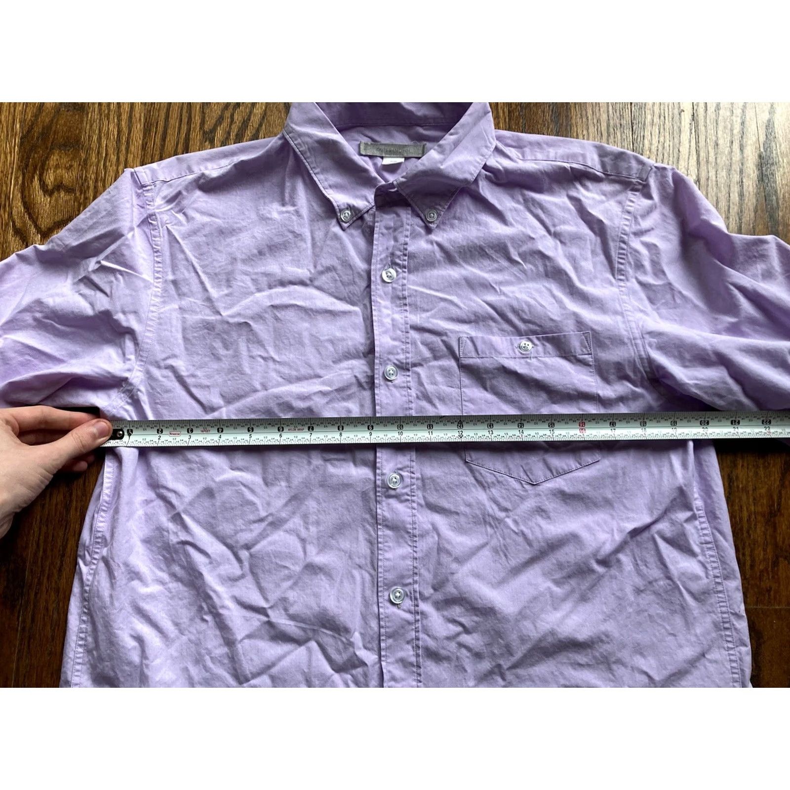 Outerknown Outerknown Shirt Mens Medium Purple Oxford Button-Up Long Sleeve Casual Portugal Cotton Regular Size US M / EU 48-50 / 2 - 6 Thumbnail