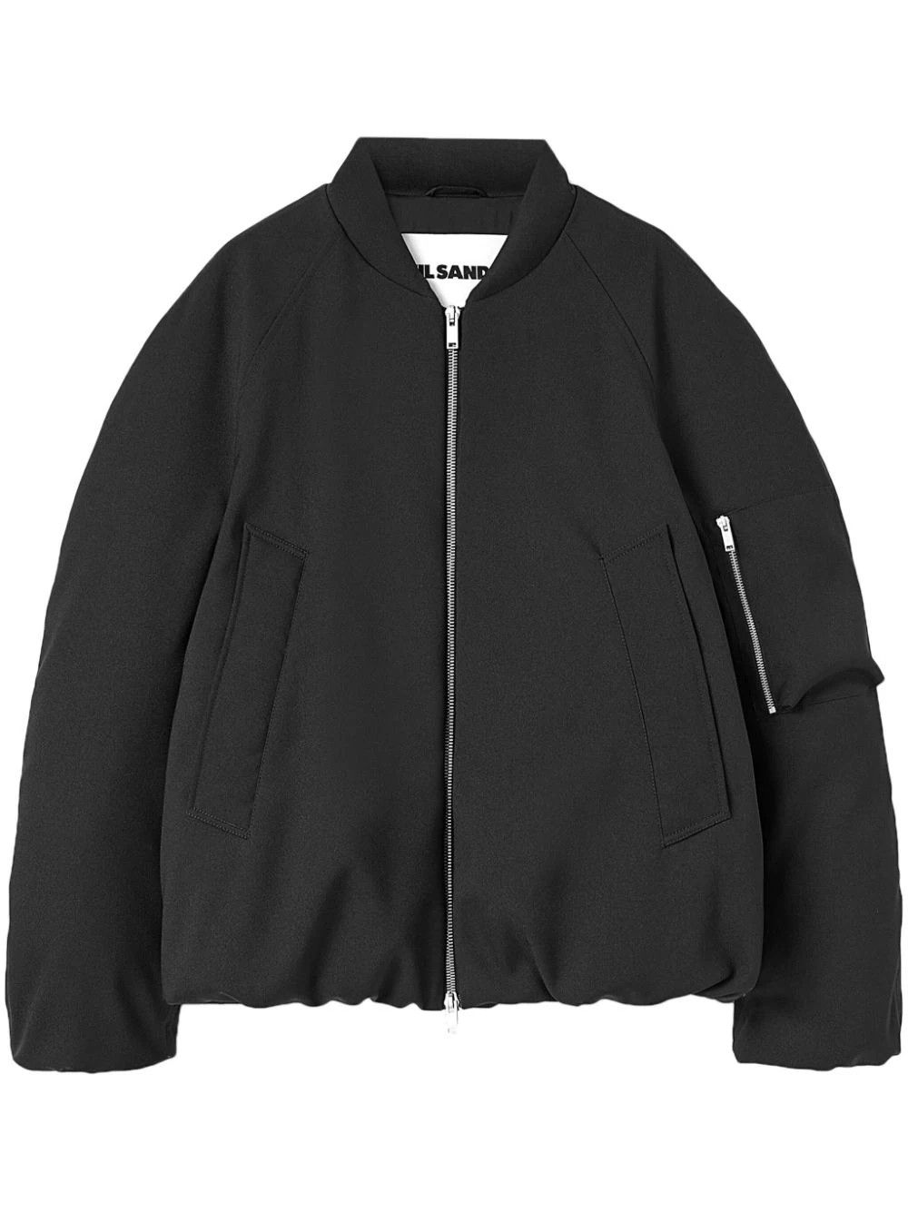 Jil Sander o1s22i1n1024 Padded Feather Bomber Jacket in Black Size US M / EU 48-50 / 2 - 1 Thumbnail