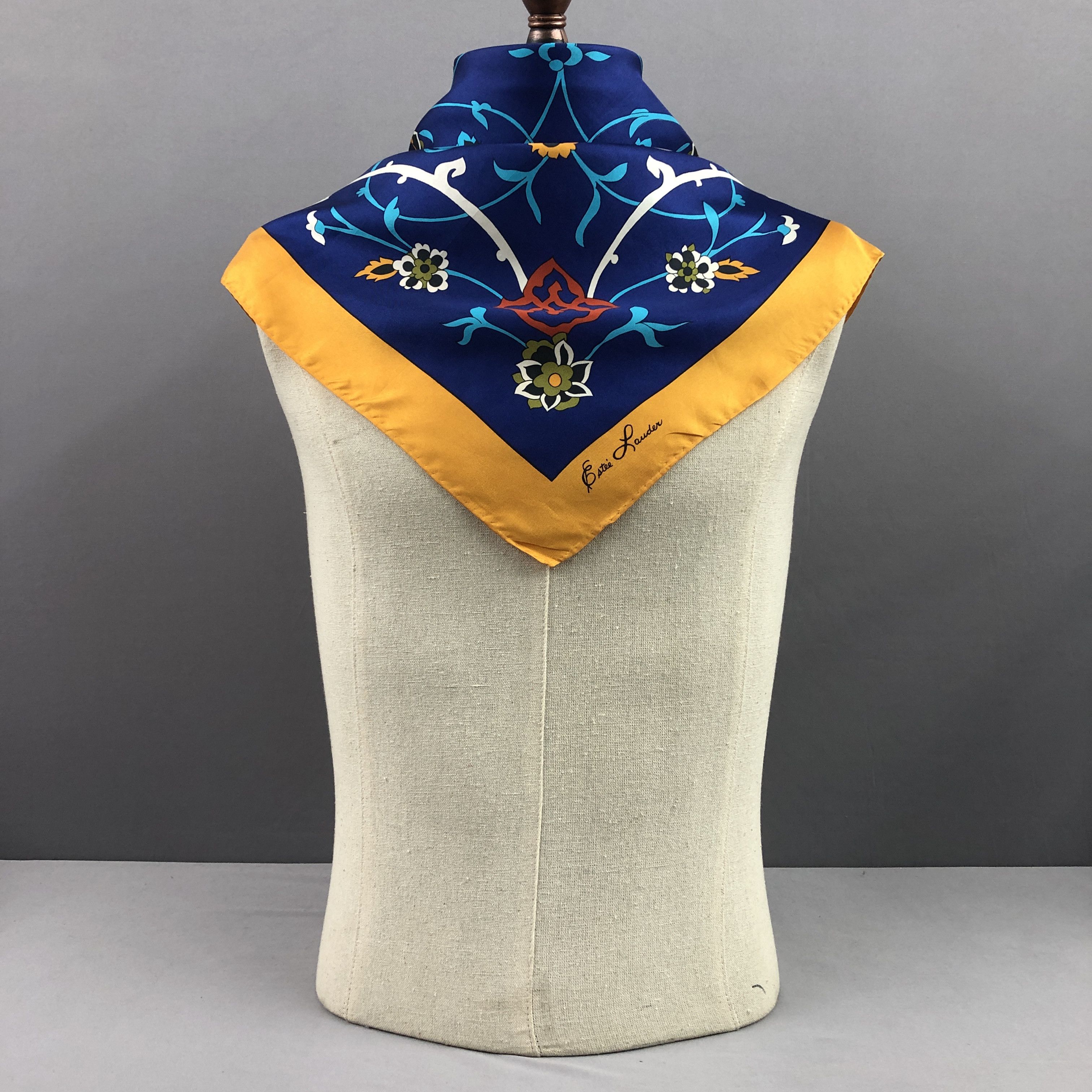 Other × Vintage Vintage Estee Lauder SILK Scarf Twill Stole Wraps Scarves Size ONE SIZE - 2 Thumbnail