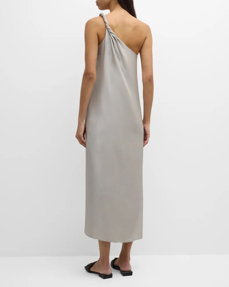 Loulou de Saison o1s22i1n1024 Maxi One-Shoulder Dress in Grey Size S / US 4 / IT 40 - 3 Thumbnail