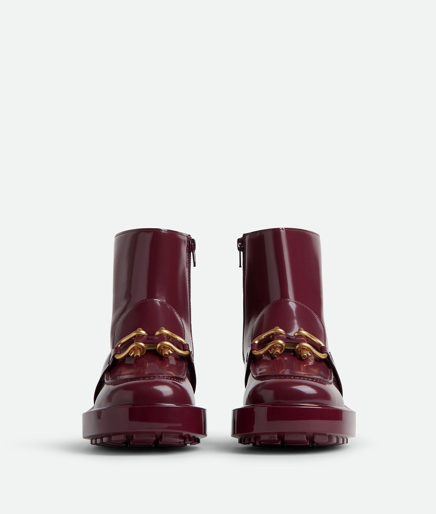 Bottega Veneta o1bcso1str0225 Monsieur Chunky Ankle Boots in Burgundy Size US 11 / IT 41 - 2 Thumbnail