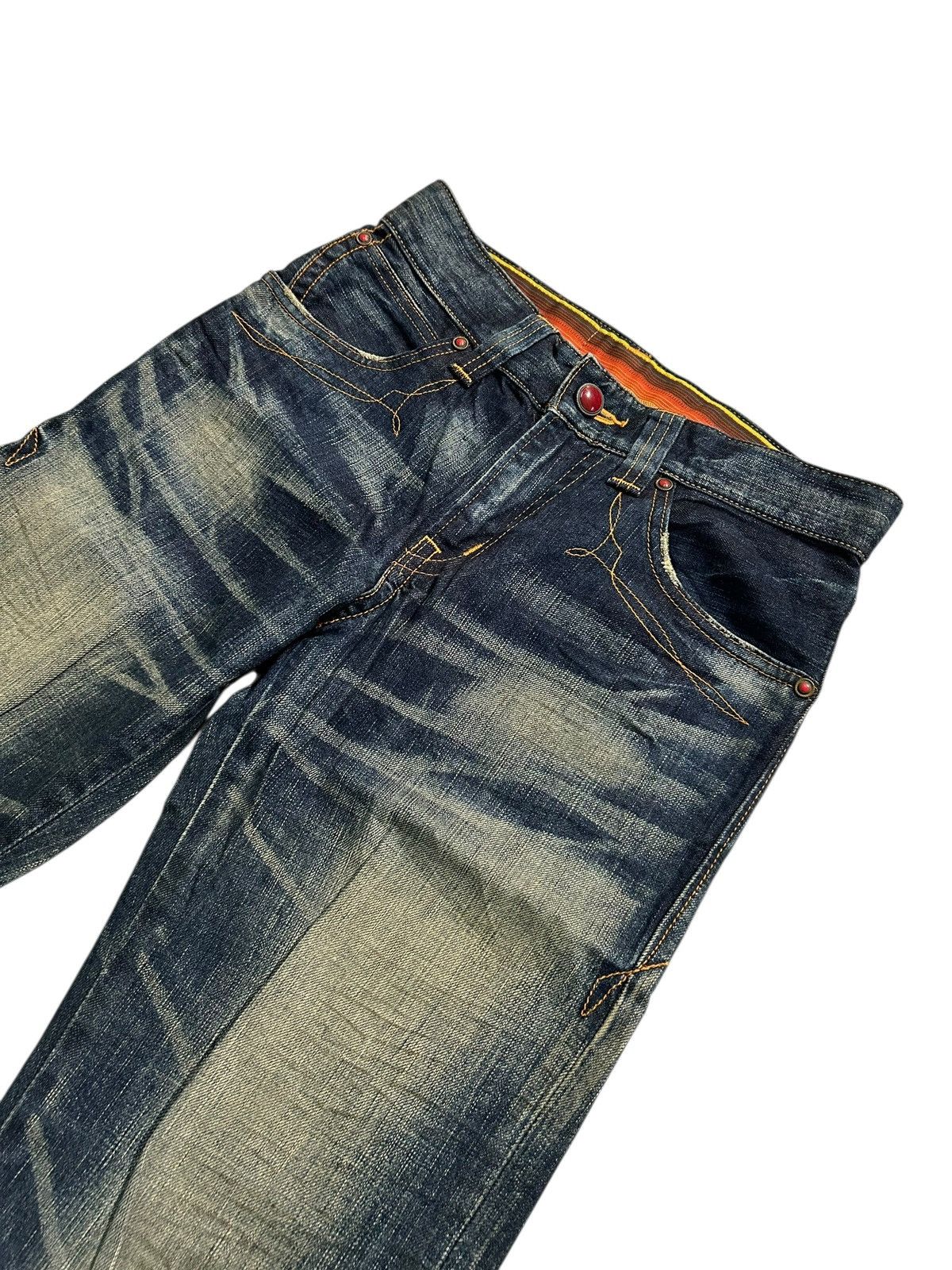 Japanese Brand × Kapital × Vintage Flare Edwin Bluetrip Japanese Style Denim Jeans Size US 29 - 5 Thumbnail