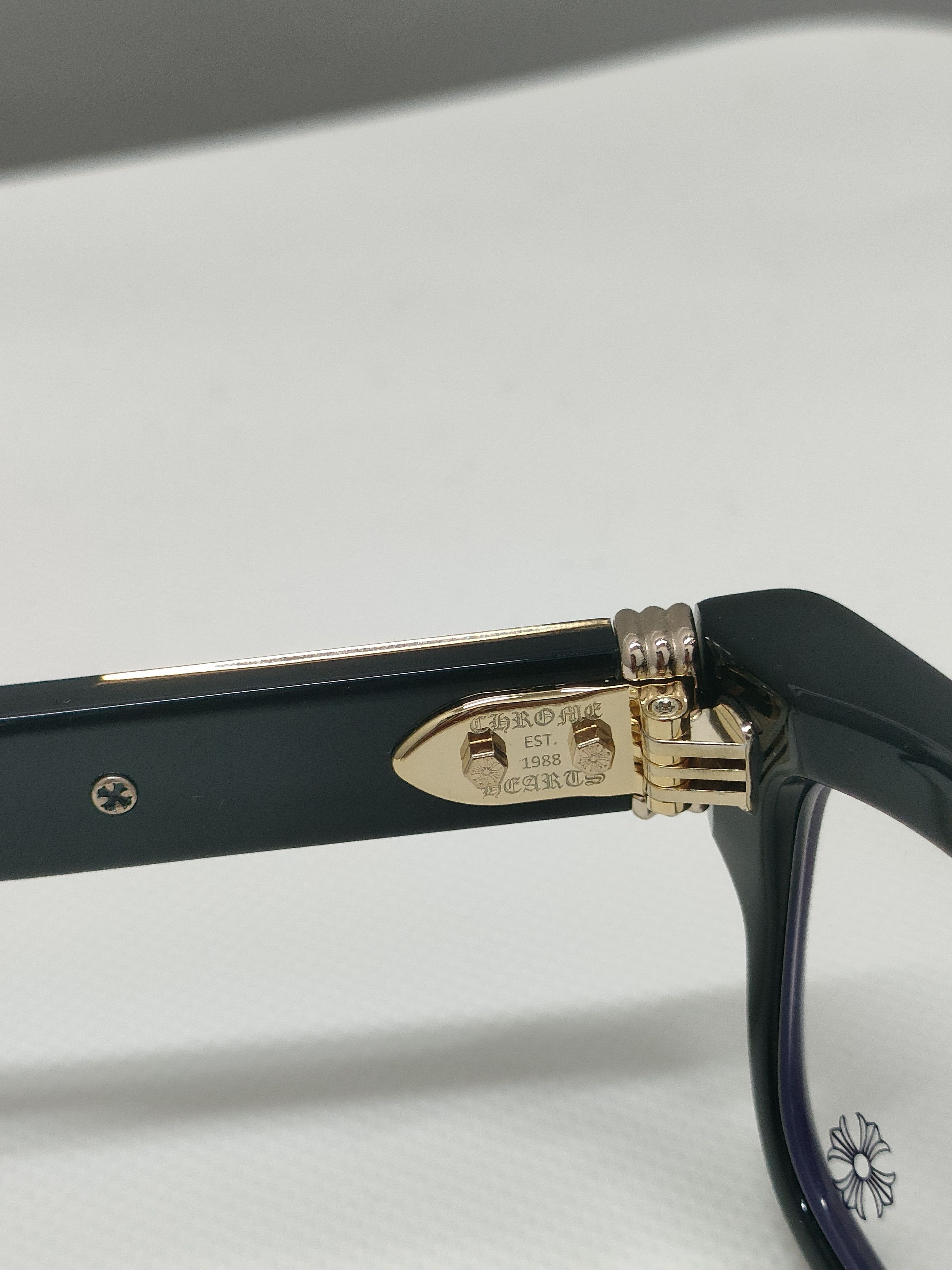 Chrome Hearts Chrome Hearts 2 Thick BK/GP Glasses Frame Size ONE SIZE - 9 Thumbnail