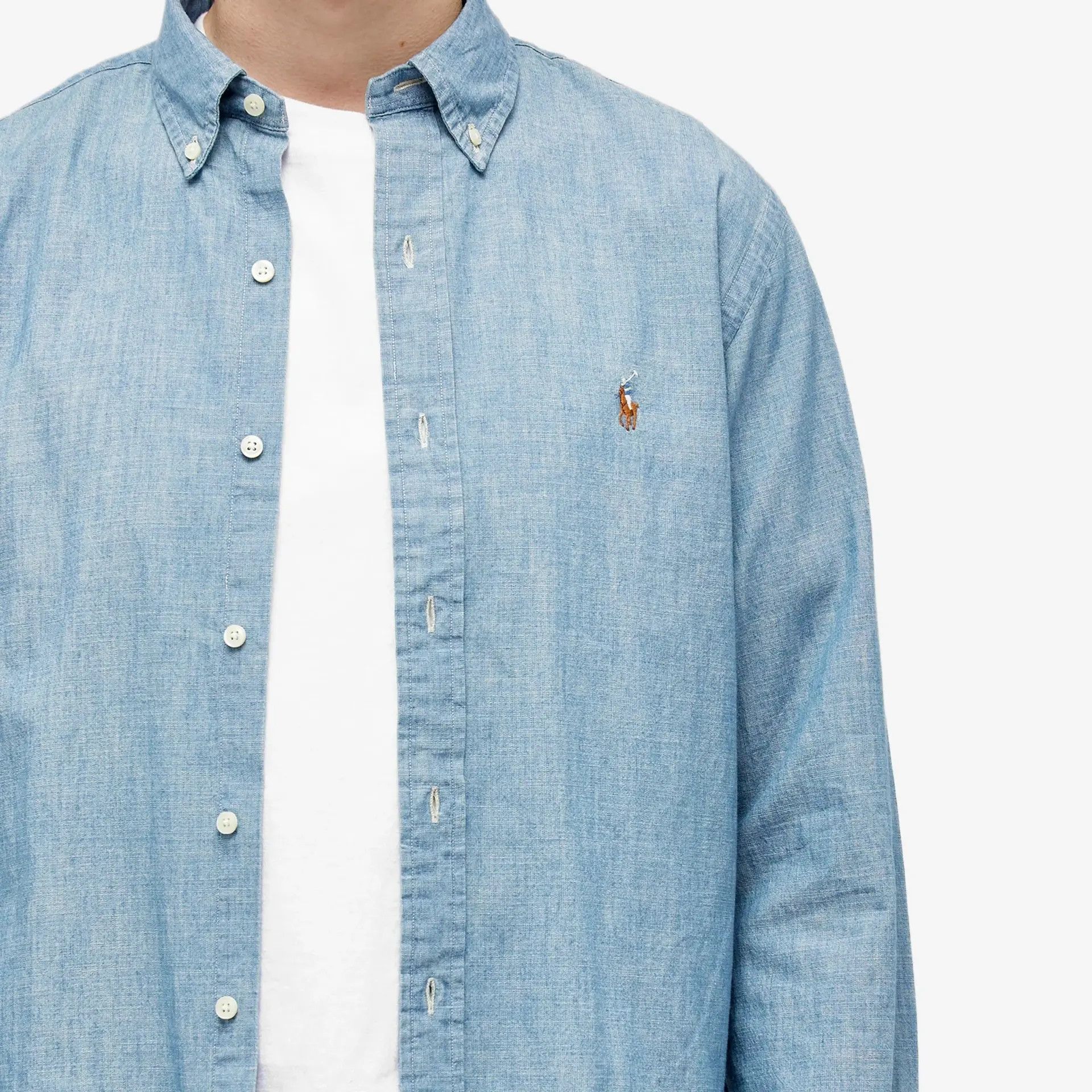 Polo Ralph Lauren o1s22i1n0125 Custom Fit Shirt in Light Blue Size US L / EU 52-54 / 3 - 4 Thumbnail