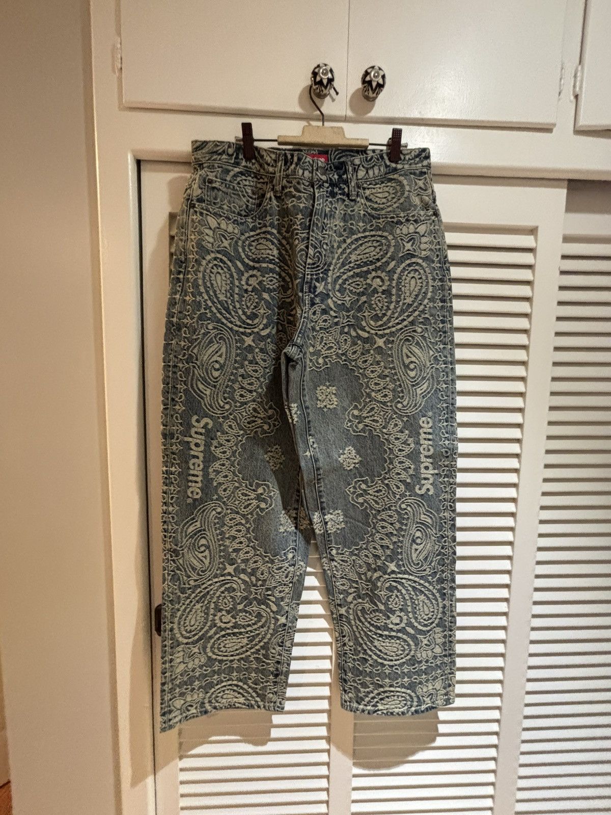 Buy Supreme Bandana Jacquard Baggy Jean 'Blue' - SS25P12
