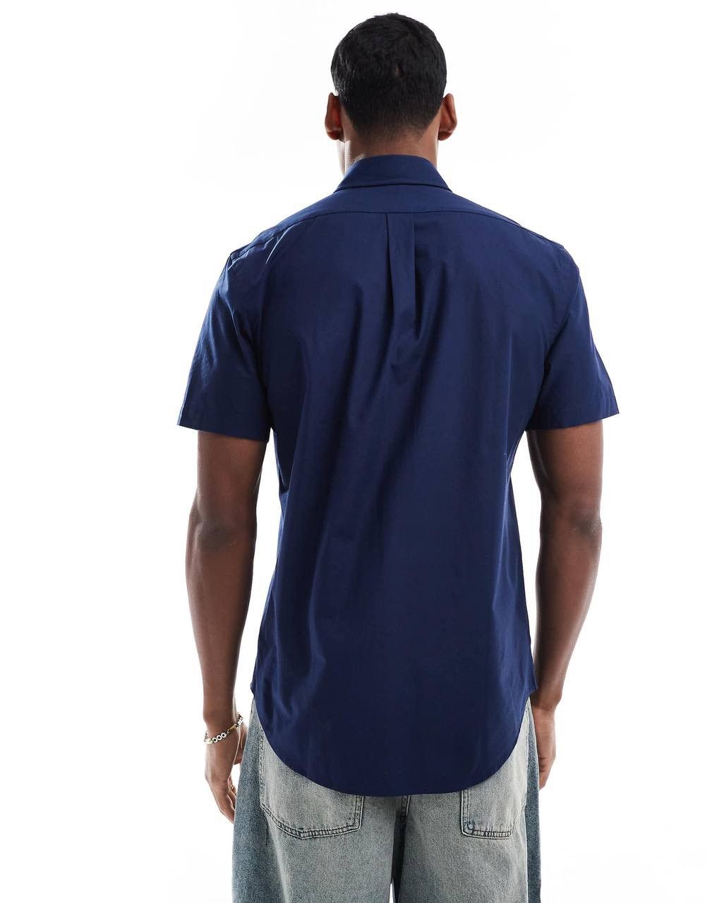 Polo Ralph Lauren 💙 Ralph Lauren Custom Fit Short Sleeve Shirt Navy Blue Size US L / EU 52-54 / 3 - 4 Thumbnail