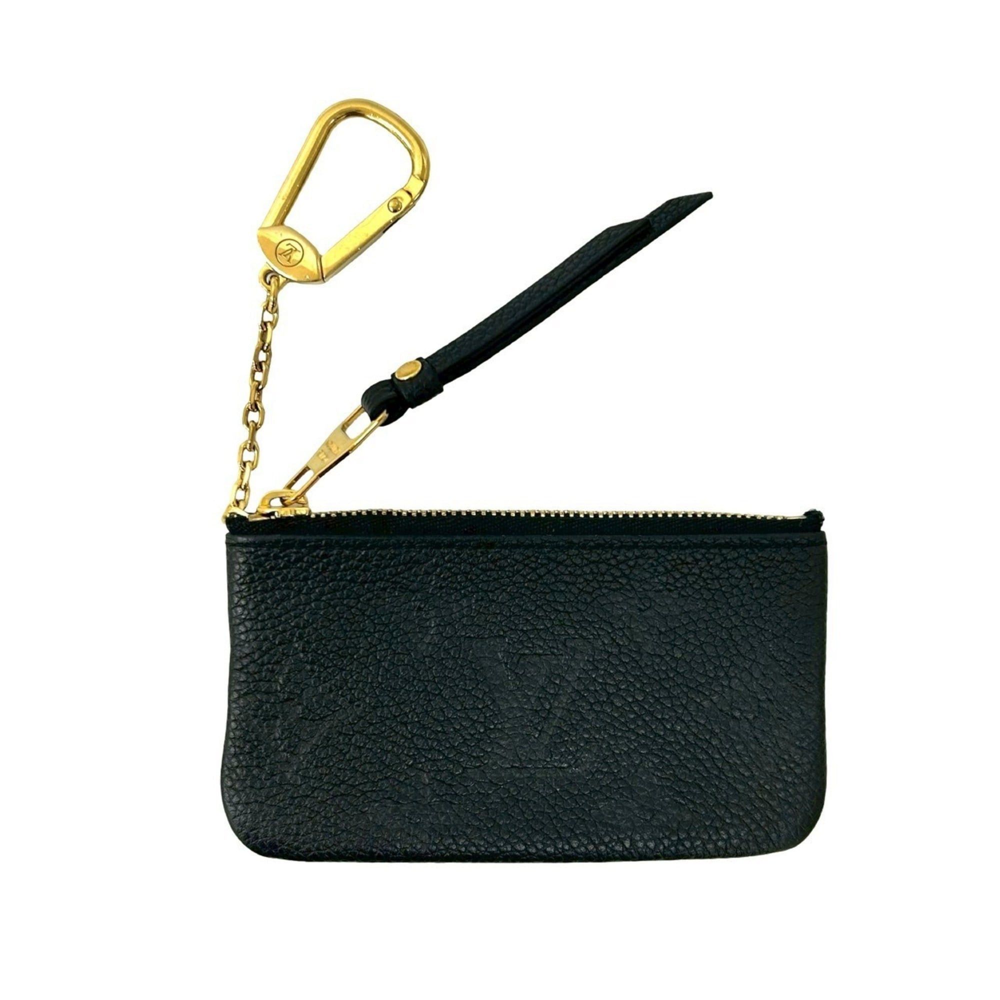 Louis Vuitton LOUIS VUITTON Pochette Clé Monogram Empreinte Leather Coin Case/Key Case, Noir, 2400b Size ONE SIZE - 1 Thumbnail