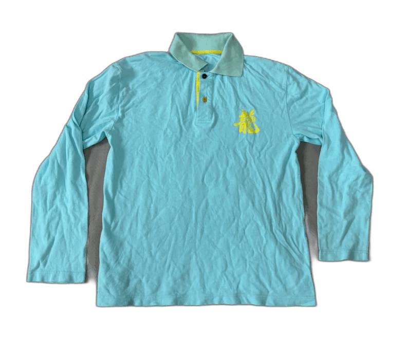 Yohji Yamamoto Vintage Long Sleeve Dragon Polo Shirt Size L / US 10 / IT 46 - 1 Thumbnail