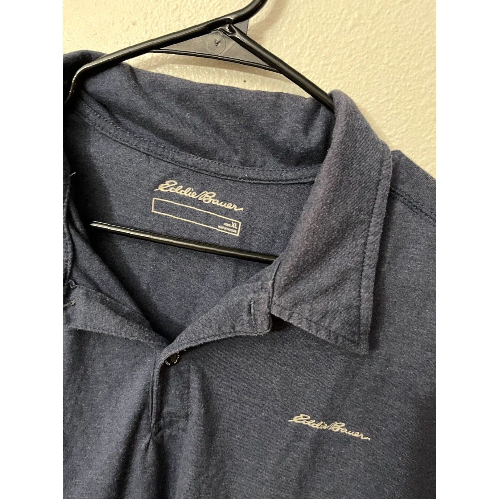 Eddie Bauer VINTAGE Eddie Bauer Polo Mens Short Sleeve Knit 100% Cotton Blue XL Regular 90s Rugby Logo Mens Size US XL / EU 56 / 4 - 4 Thumbnail