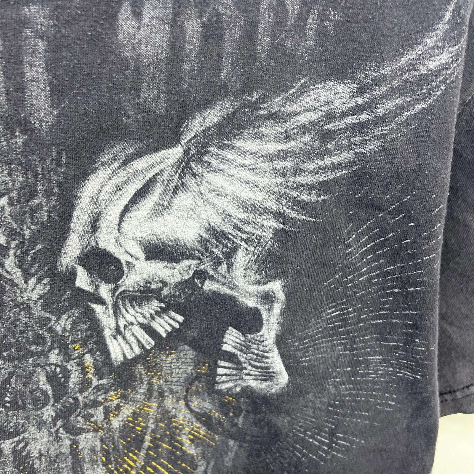 Other Vintage Y2K Miami Ink Tattoo Skull Graphic T-Shirt Wings Med Size US M / EU 48-50 / 2 - 5 Thumbnail