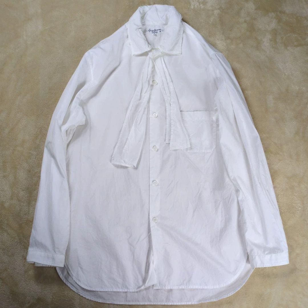 Yohji Yamamoto 19ss Two Collar Bow Shirt