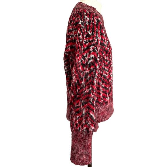 Other Italian Red Lightweight Mohair Wool Blend Sweater​ - Medium Size M / US 6-8 / IT 42-44 - 4 Thumbnail