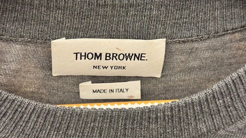 Thom Browne Thom Browne Gray woolen sweater Size US XL / EU 56 / 4 - 4 Thumbnail