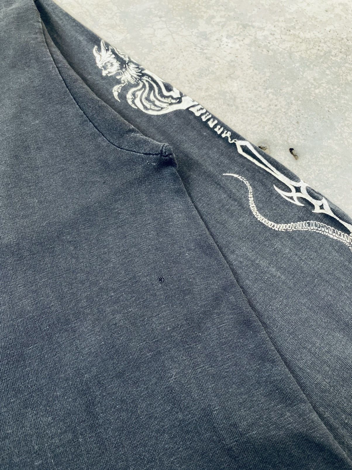 Band Tees Sick Vintage 90s Mortuary Drape Black Metal Band Long Sleeve Size US XXL / EU 58 / 5 - 15 Thumbnail