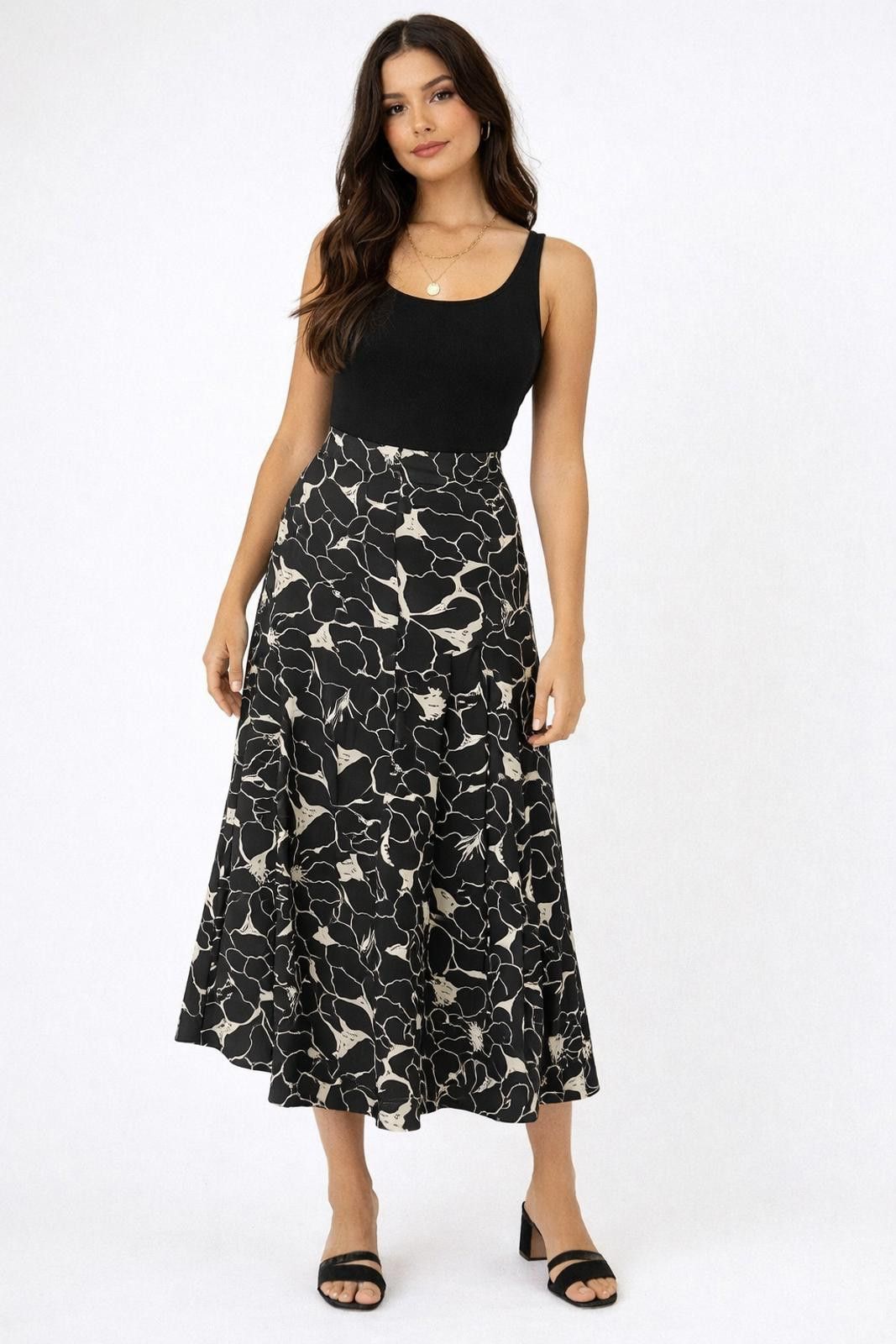 Other J. Peterman Co Floral Flared Skirt Cotton Size 14 Size 36" / US 14 / IT 50 - 1 Thumbnail