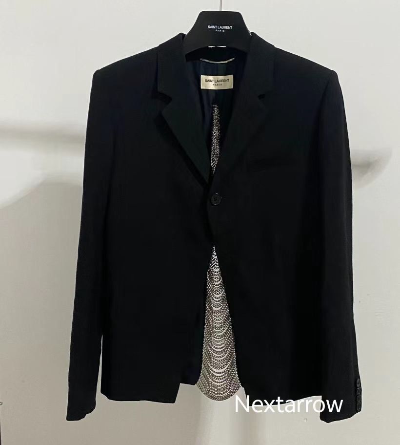 Saint Laurent SLP 14SS fashion show chain suit2412-Nextarrow