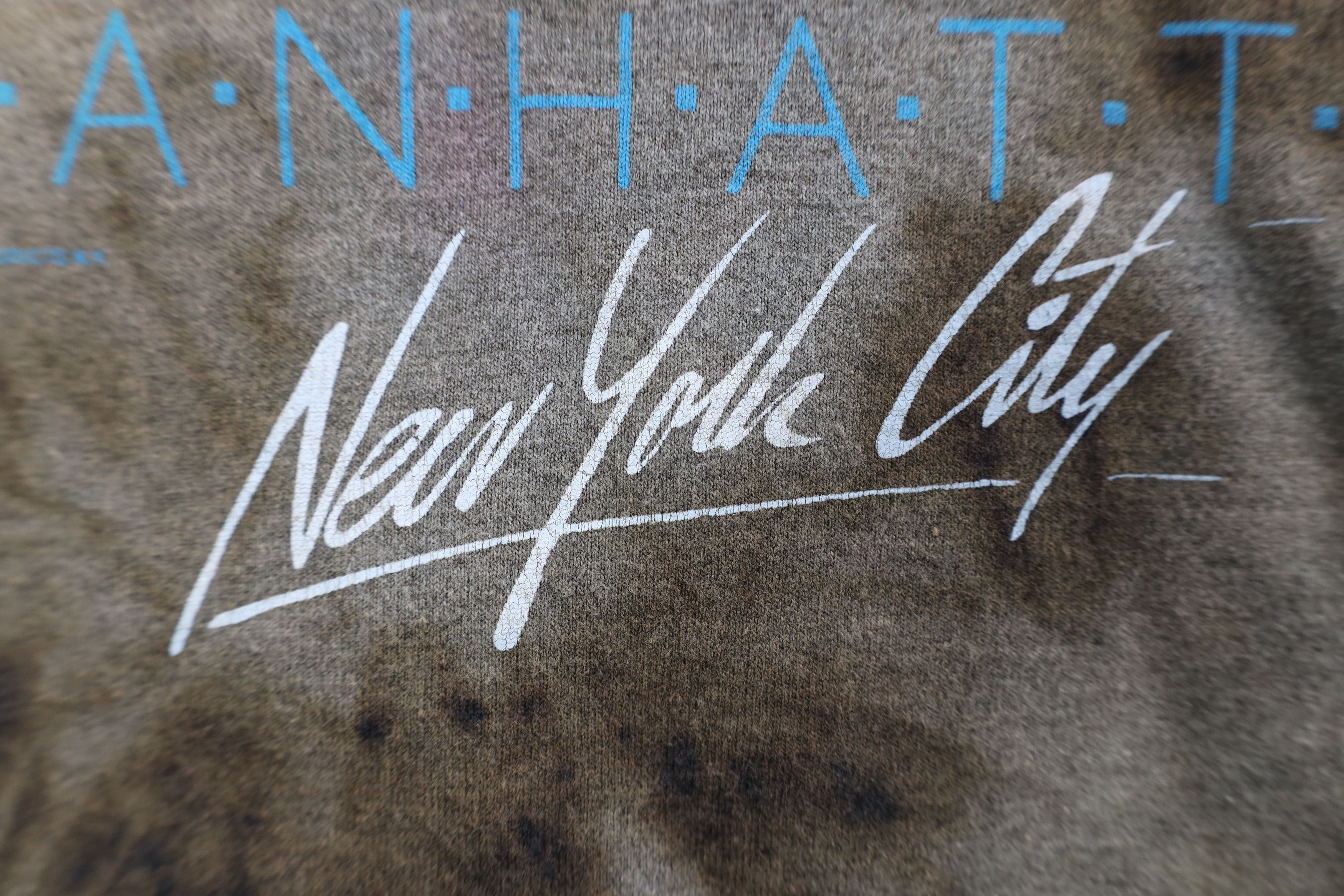 Vintage Vintage 80s Wash Manhattan New York Crewneck Sweatshirt USA Size L / US 10 / IT 46 - 8 Thumbnail