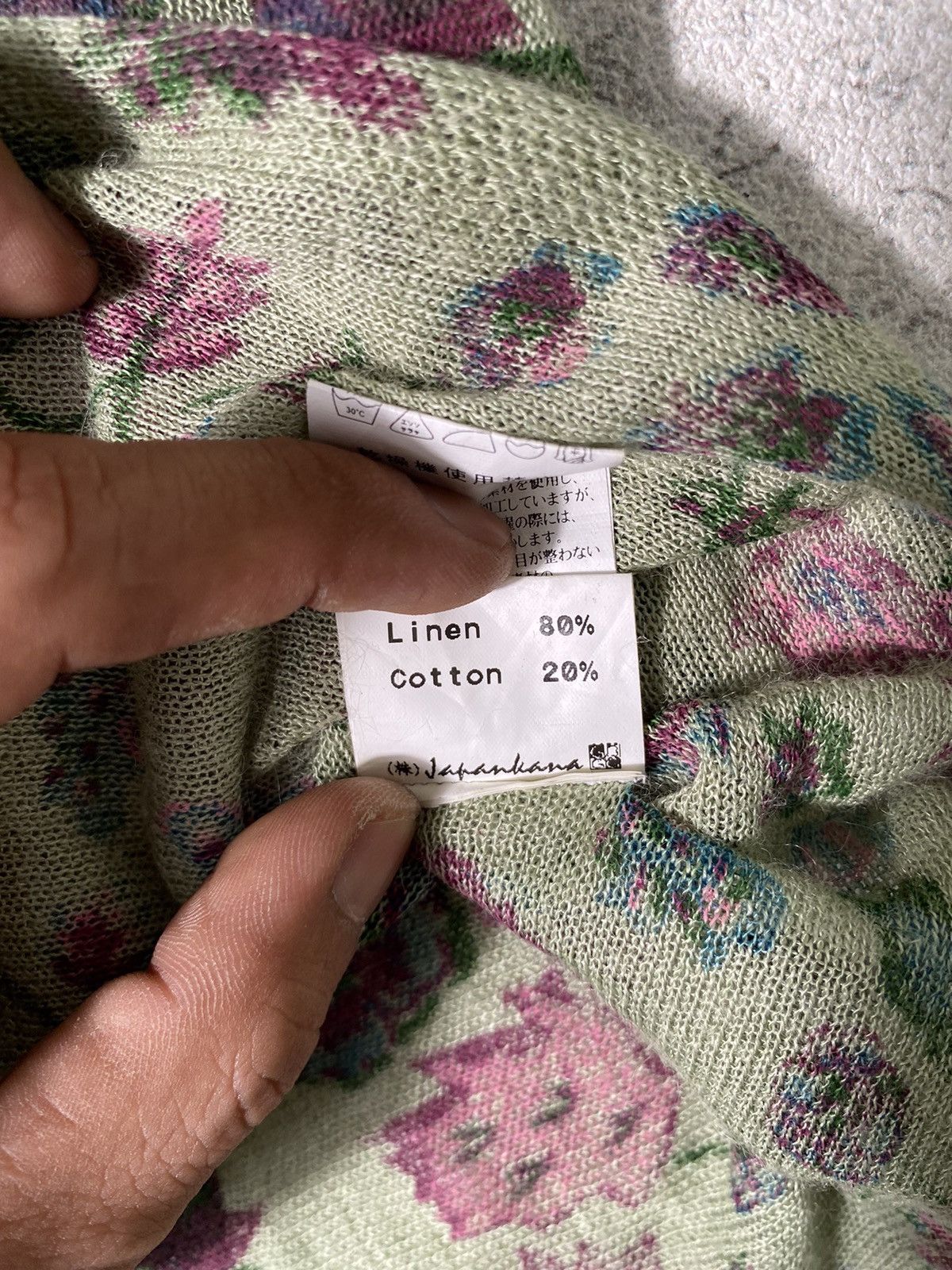Japanese Brand Vtg Knit Japanese Brand Full Flowers Size ONE SIZE - 8 Thumbnail