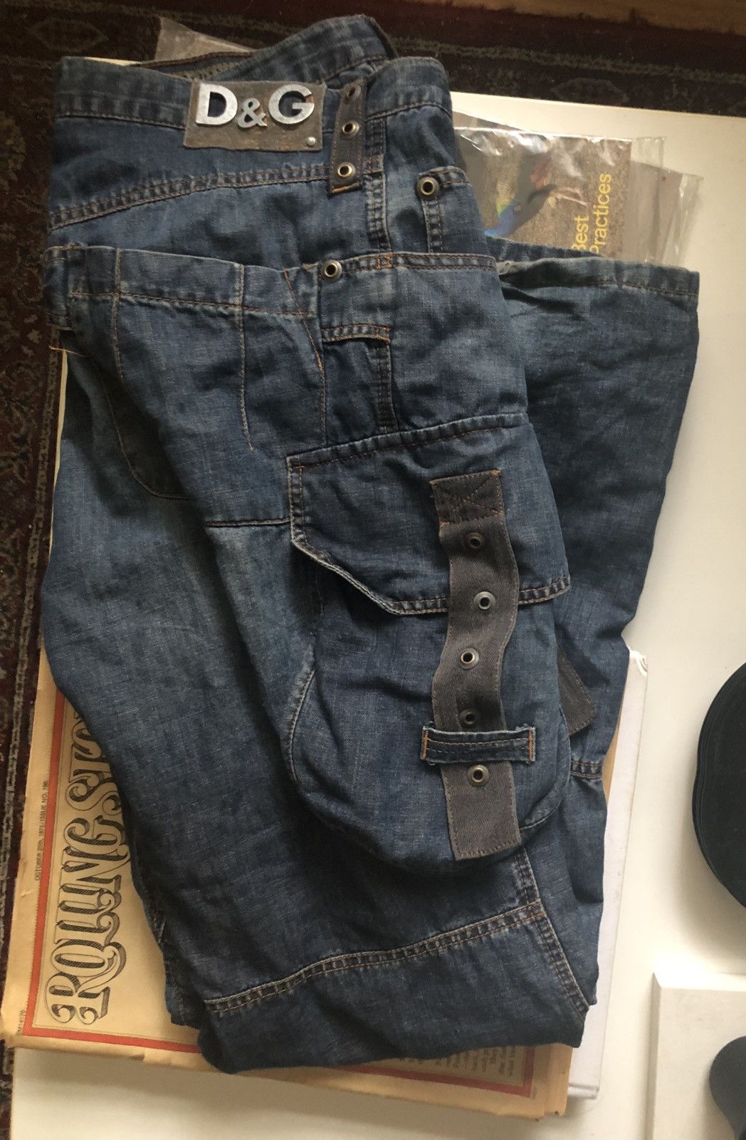 Dolce & Gabbana *Final Drop*DOLCE & GABBANA S/S2004 cargo bondage denim Size US 33 - 1 Thumbnail