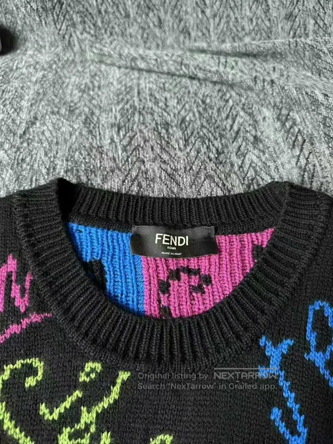 Fendi fendi colorful knit sweater for stylish wear. Size US XXL / EU 58 / 5 - 3 Thumbnail