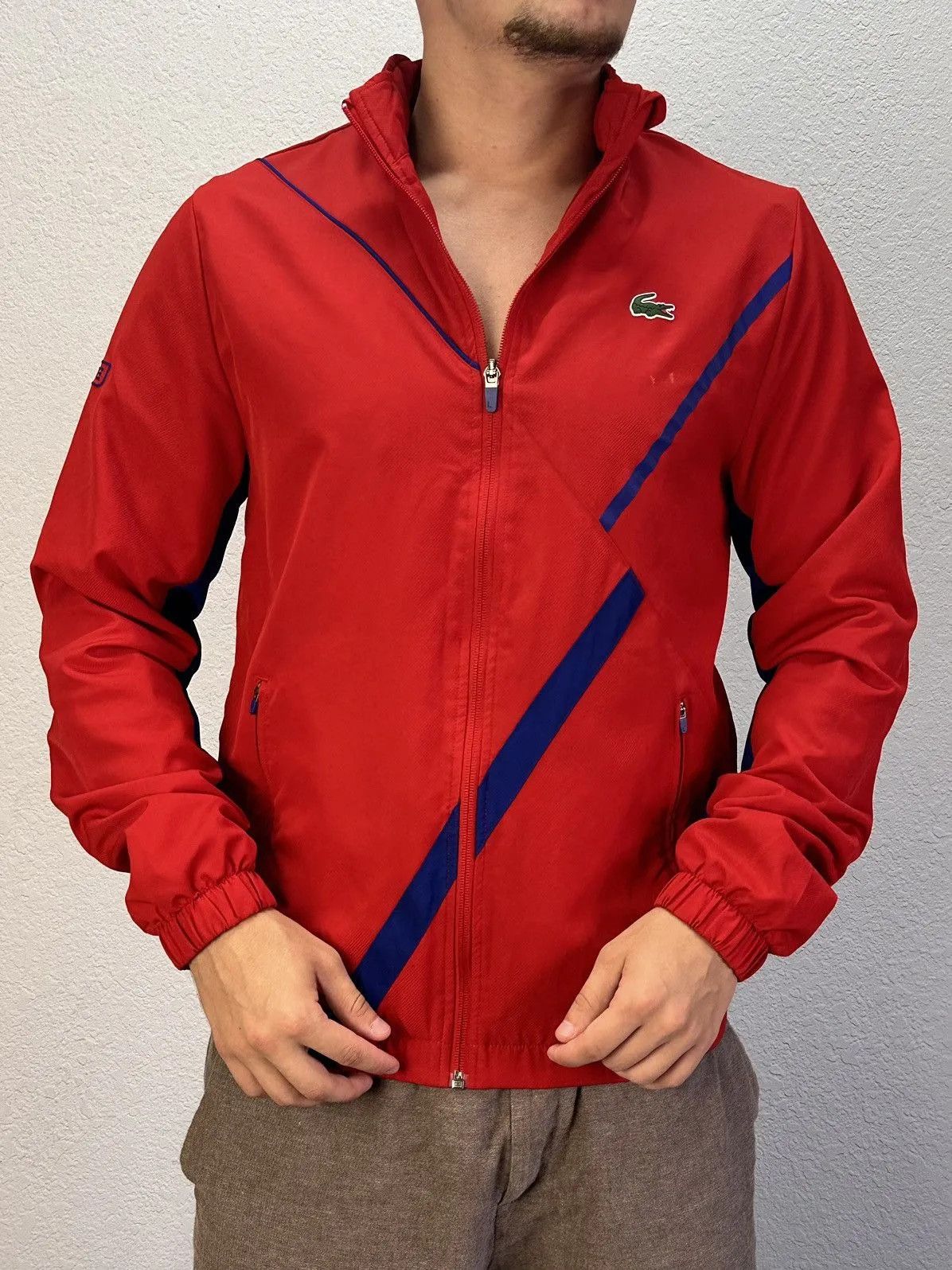Lacoste Vintage Lacoste Zip Hoodie Jacket Sk8 Red Polo Ralph Lauren Size US M / EU 48-50 / 2 - 2 Thumbnail