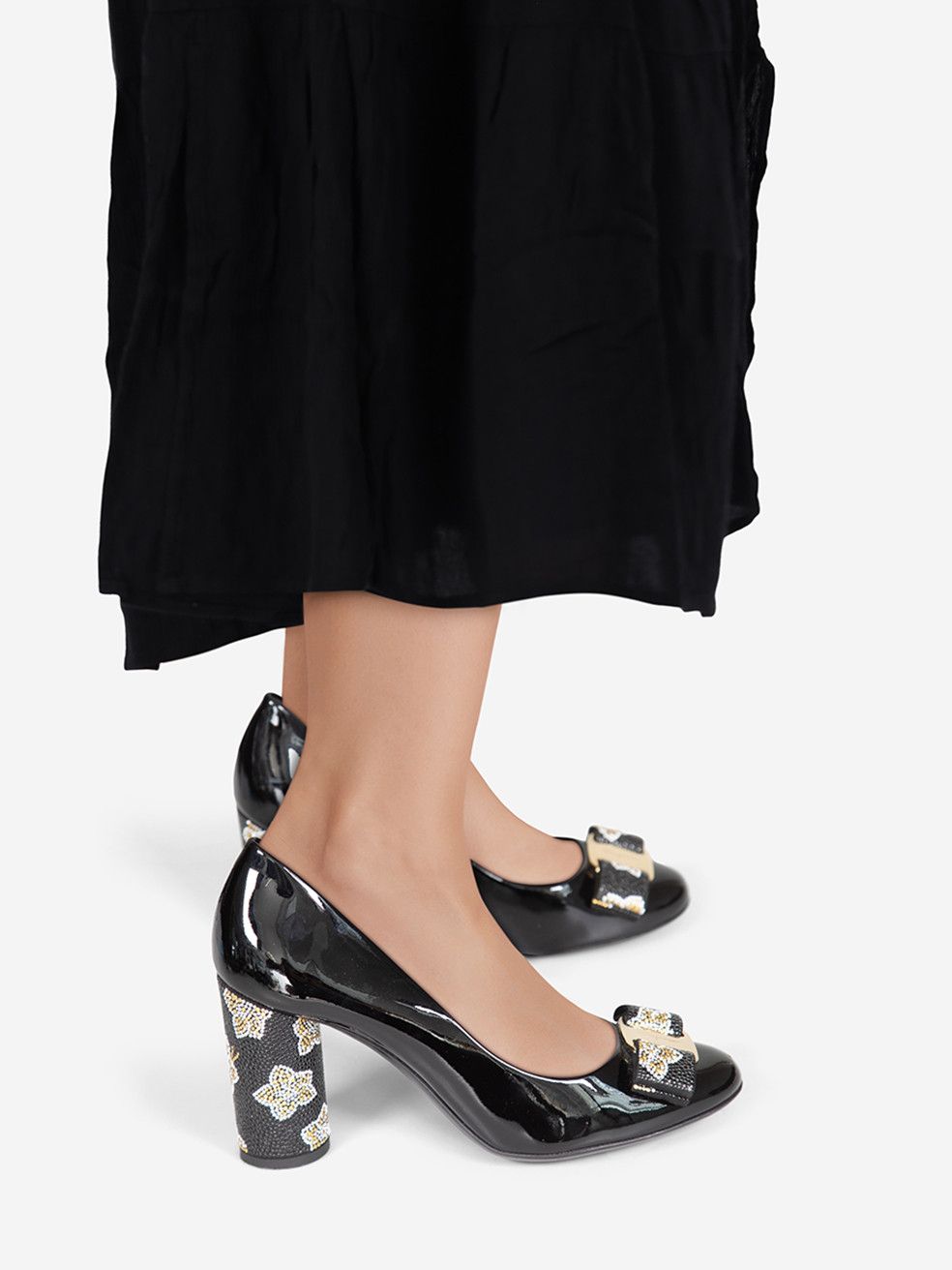 Salvatore Ferragamo Printed Calf Hair Dorye Mules | Grailed